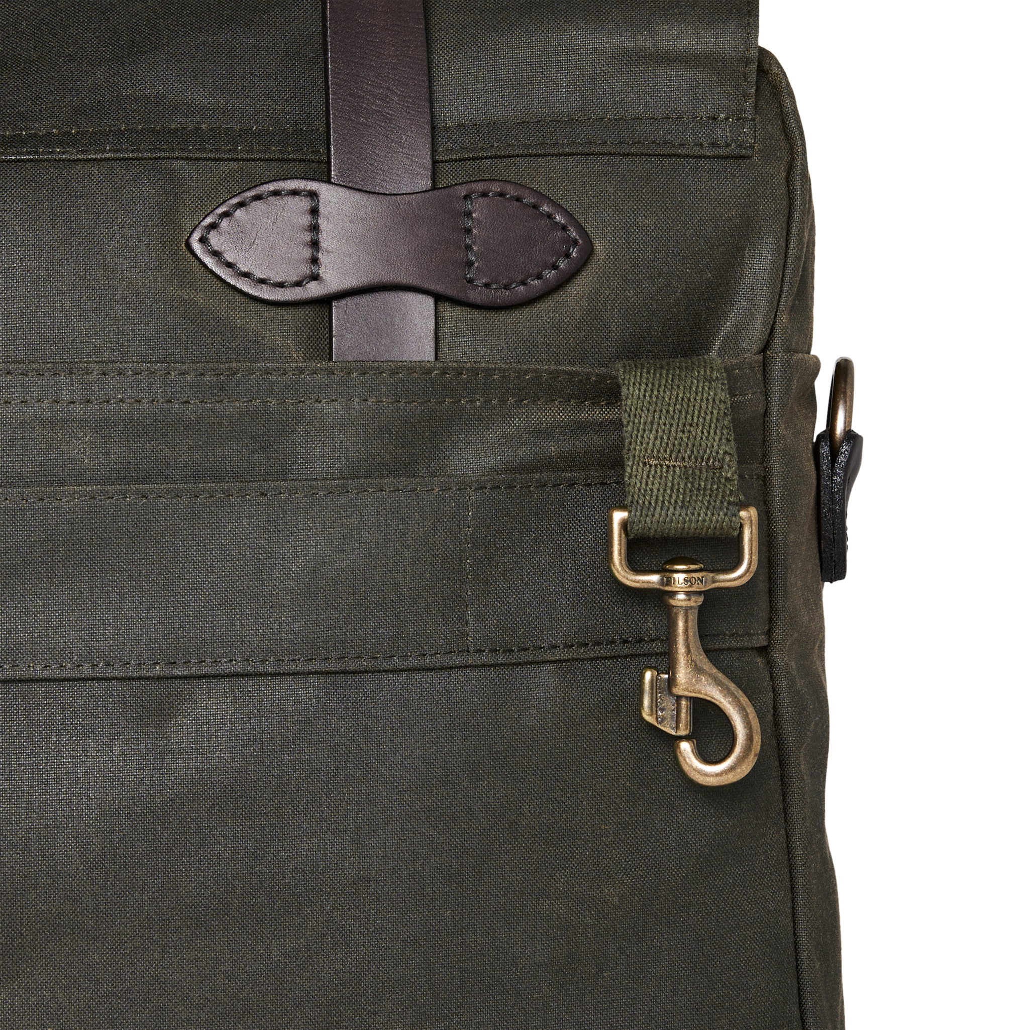 Alternate view of the Cozyhomegoodmark 24 Hour Tin Cloth Briefcase - Otter Green