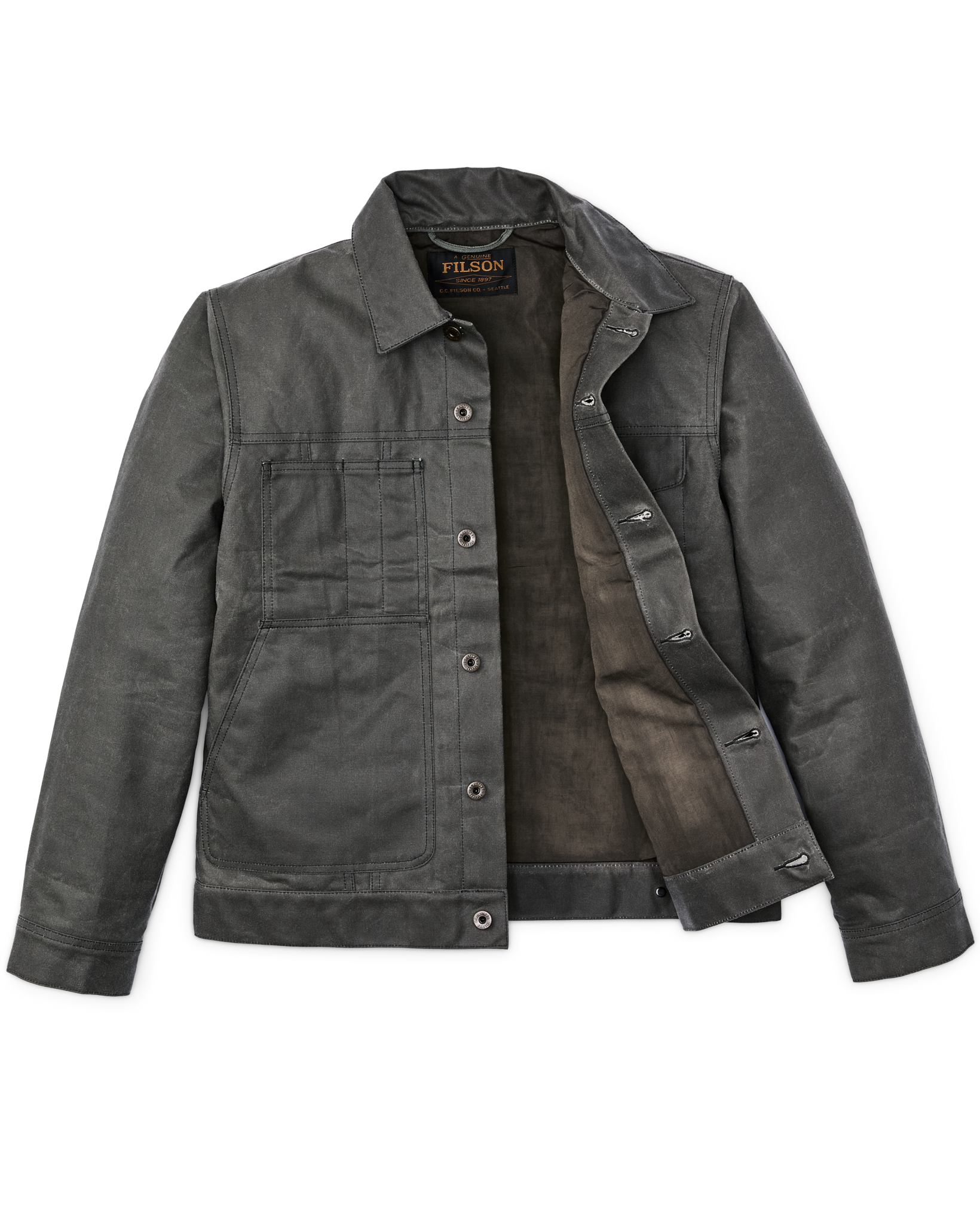 Tin Cloth Short Lined Cruiser Jacket - Castor Gray