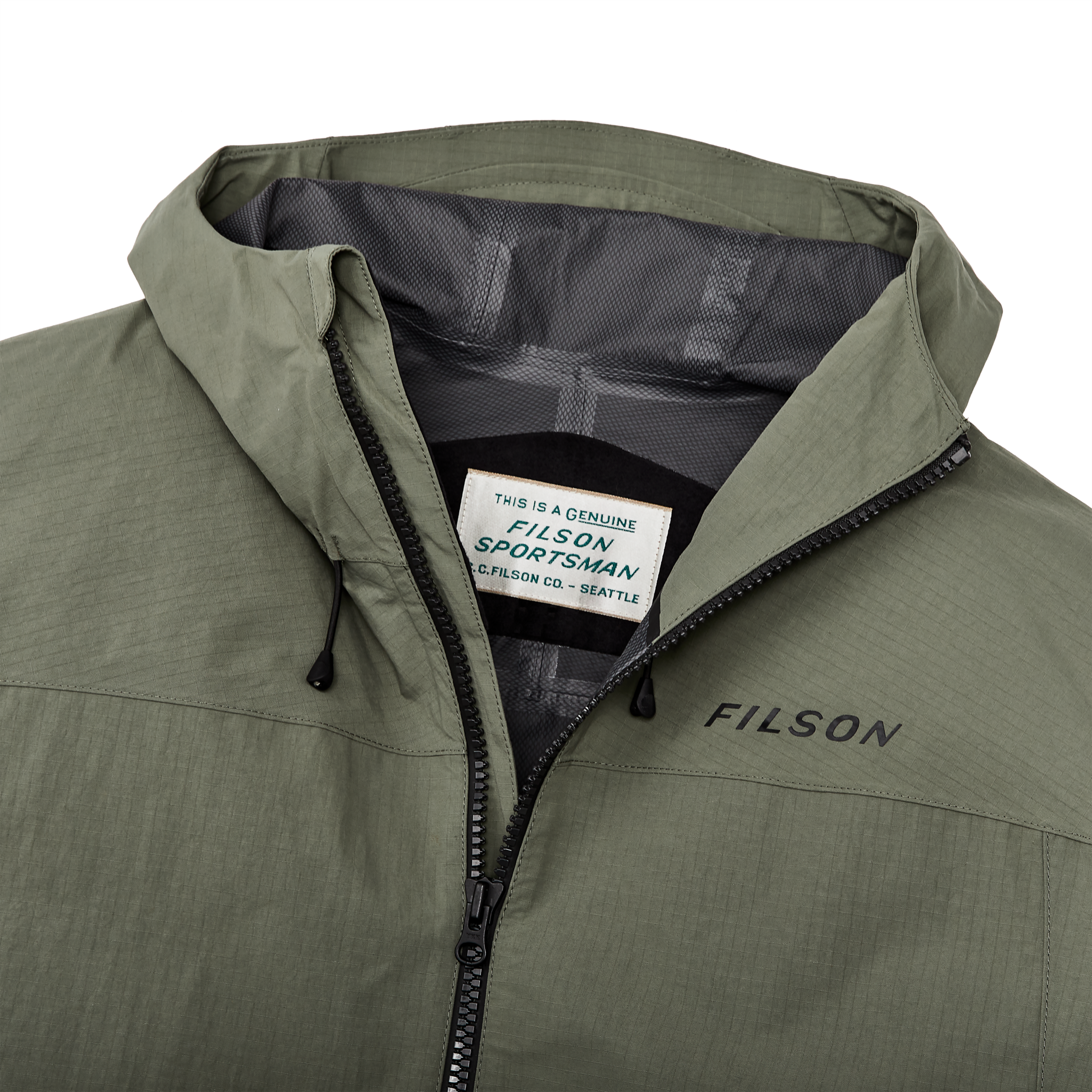 Alternate view of the Cozyhomegoodmark Swiftwater Rain Jacket - Service Green