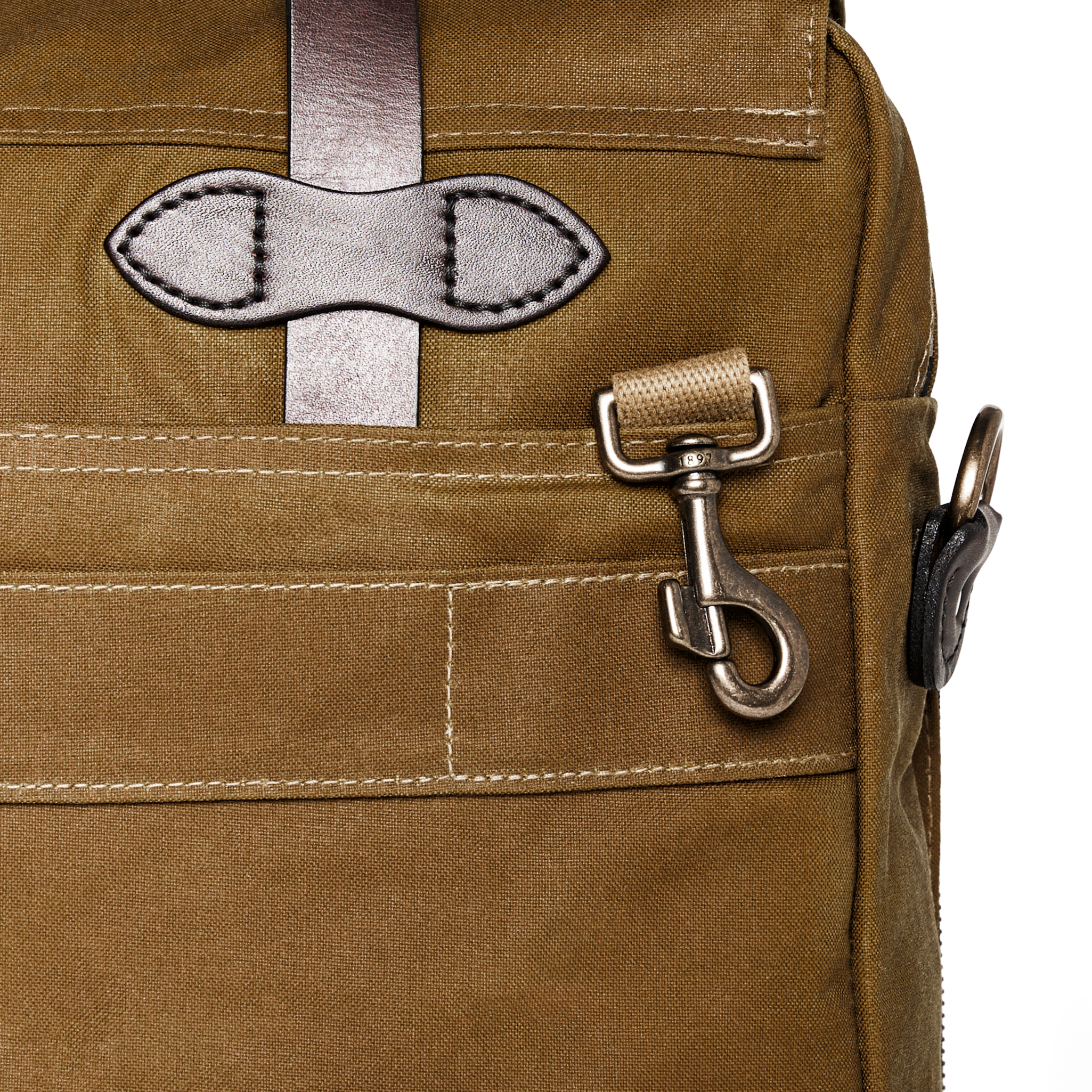 Alternate view of the Cozyhomegoodmark 24 Hour Tin Cloth Briefcase - Dark Tan