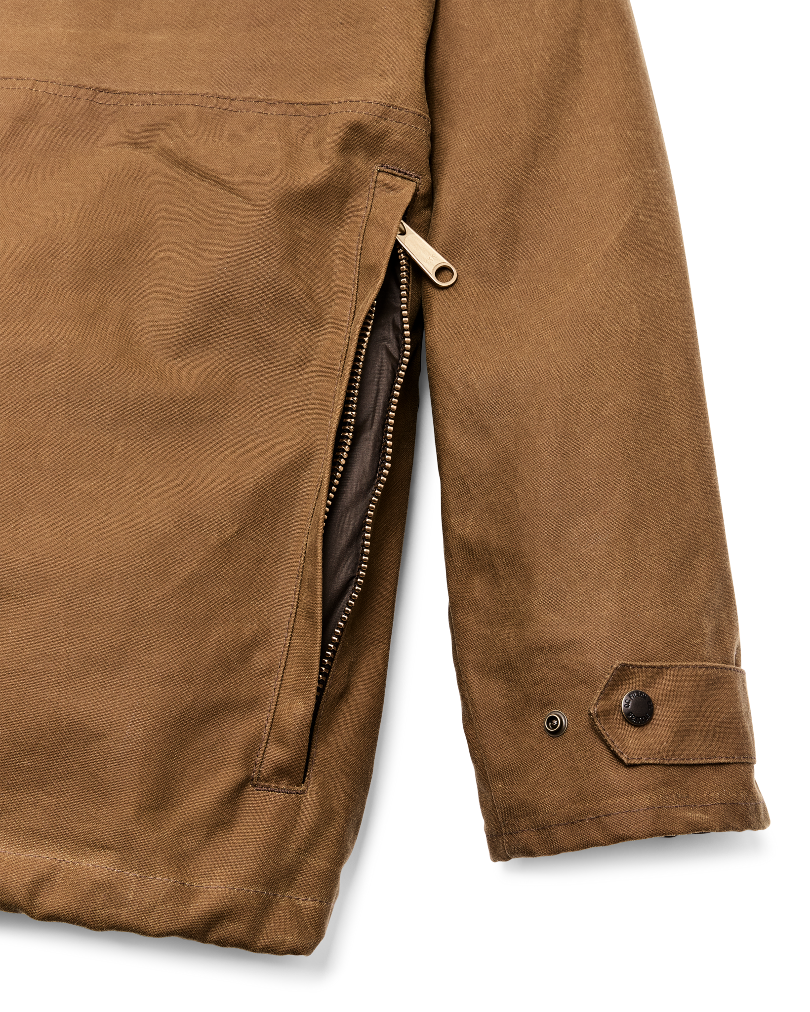 Alternate view of the Cozyhomegoodmark Lined Tin Cloth Field Jacket - Dark Tan