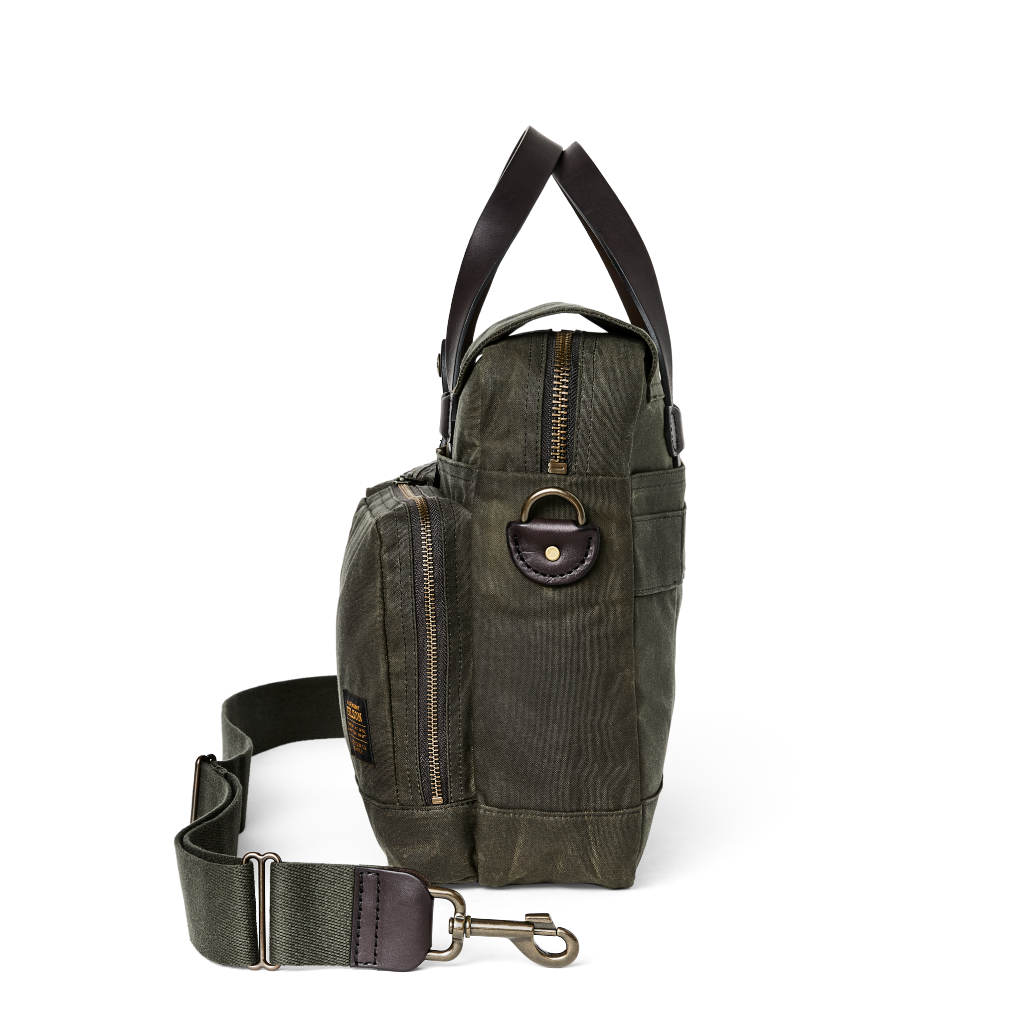 Alternate view of the Cozyhomegoodmark 24 Hour Tin Cloth Briefcase - Otter Green