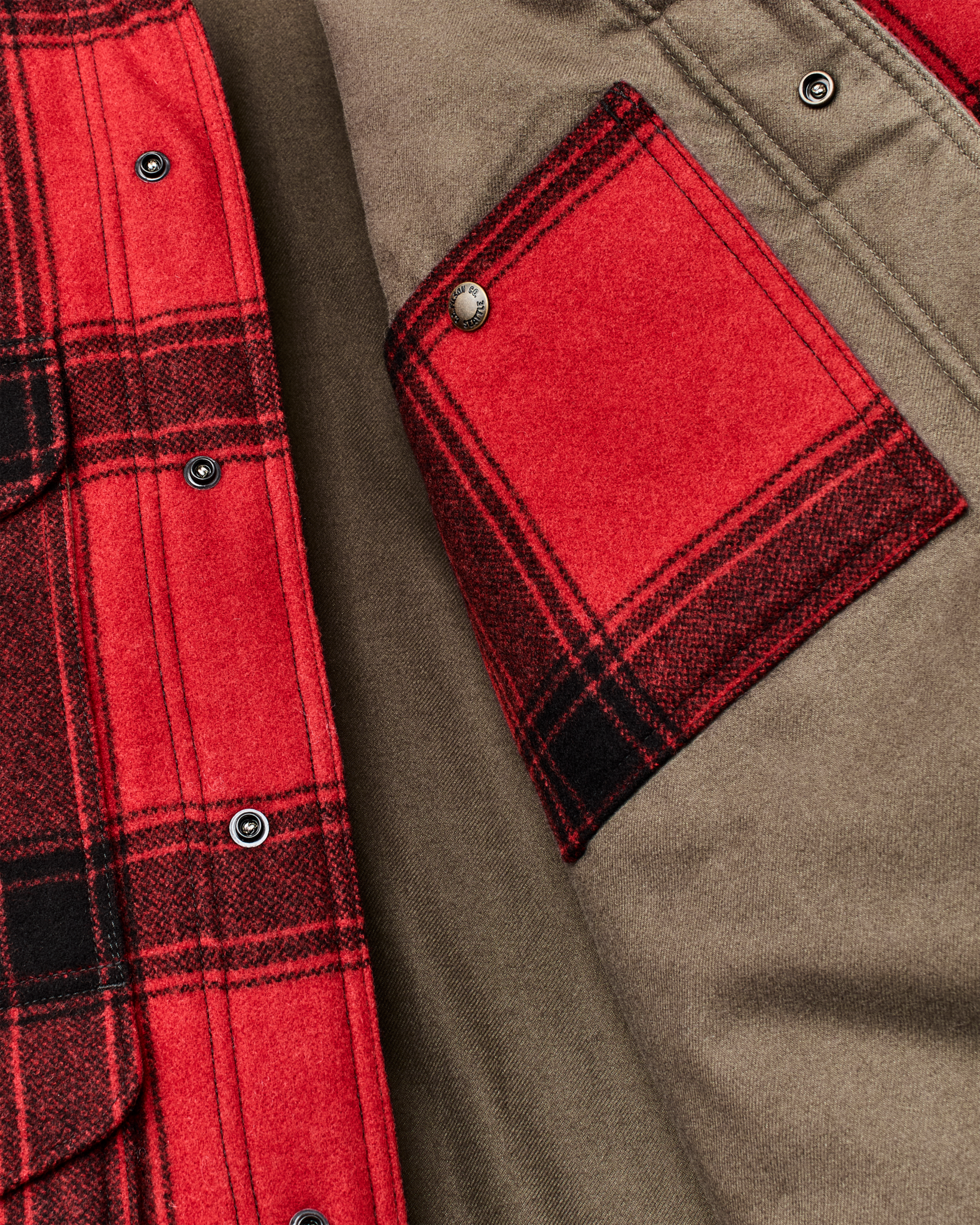 Spokane Insulated Cruiser Jacket - Red / Black Windowpane
