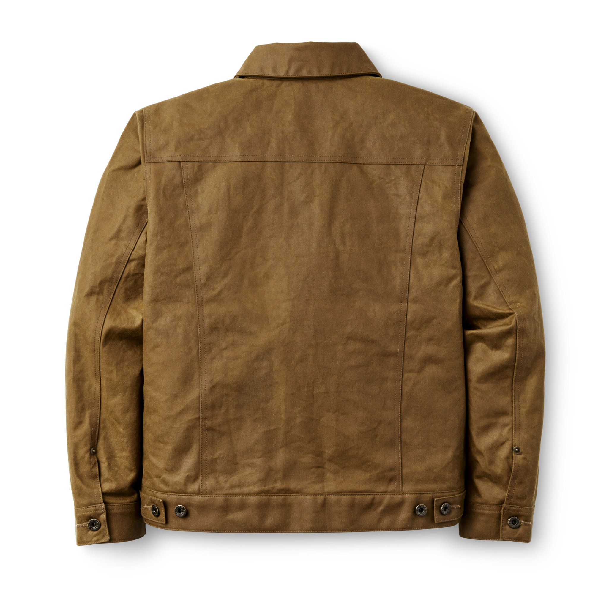 Alternate view of the Cozyhomegoodmark Tin Cloth Short Lined Cruiser Jacket - Dark Tan|Adjustable hem