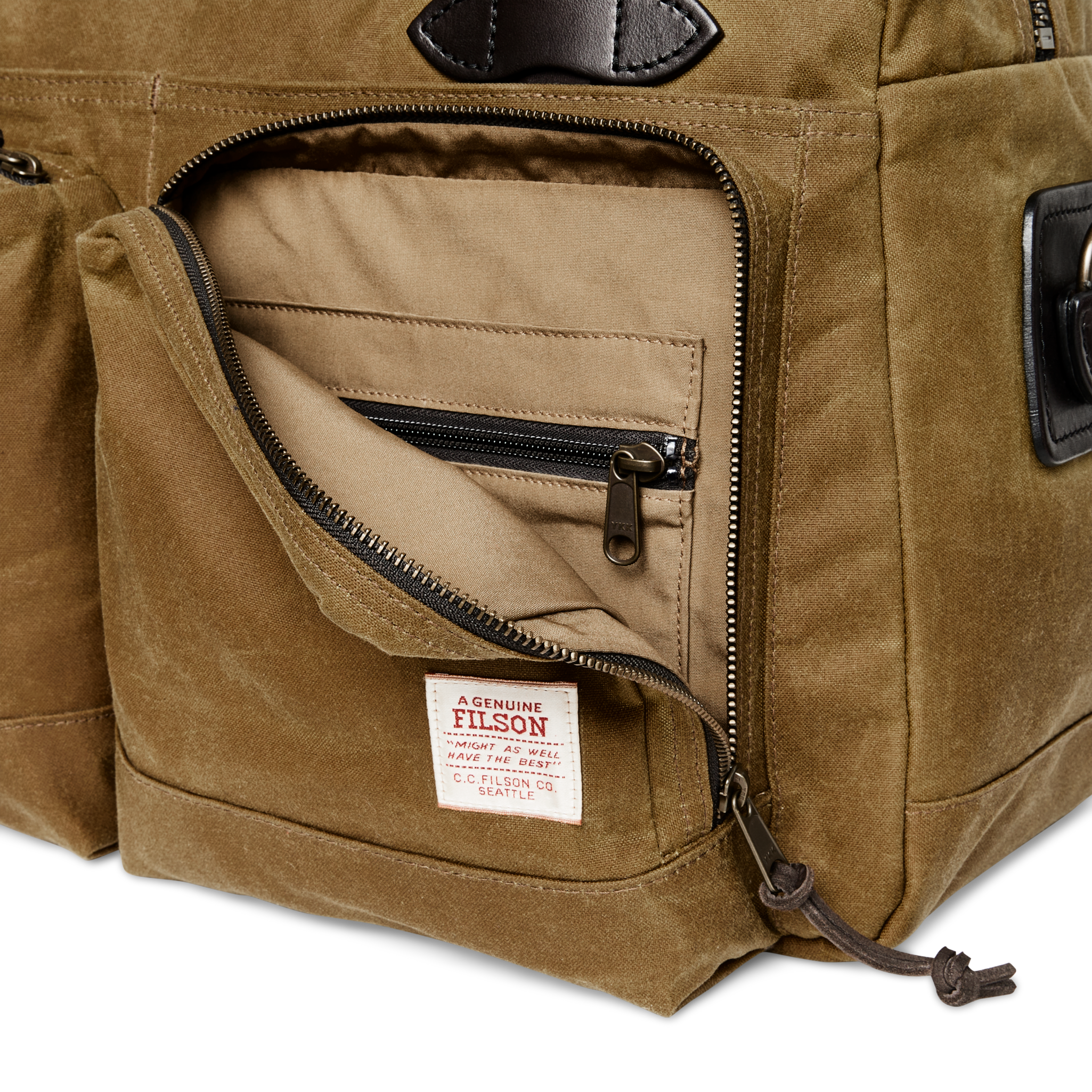 Alternate view of the Cozyhomegoodmark 48 Hour Tin Cloth Duffle Bag - Dark Tan