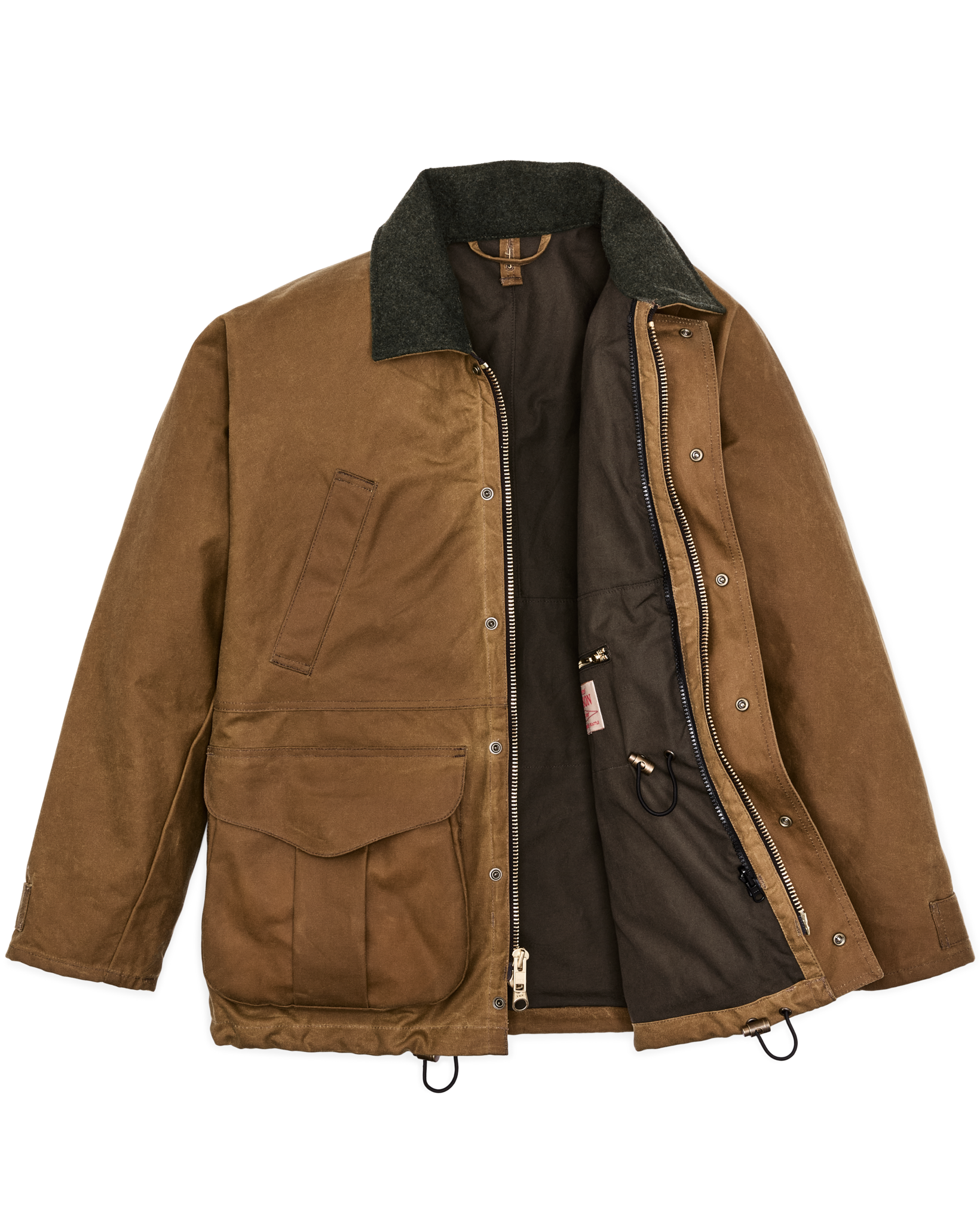 Alternate view of the Cozyhomegoodmark Lined Tin Cloth Field Jacket - Dark Tan