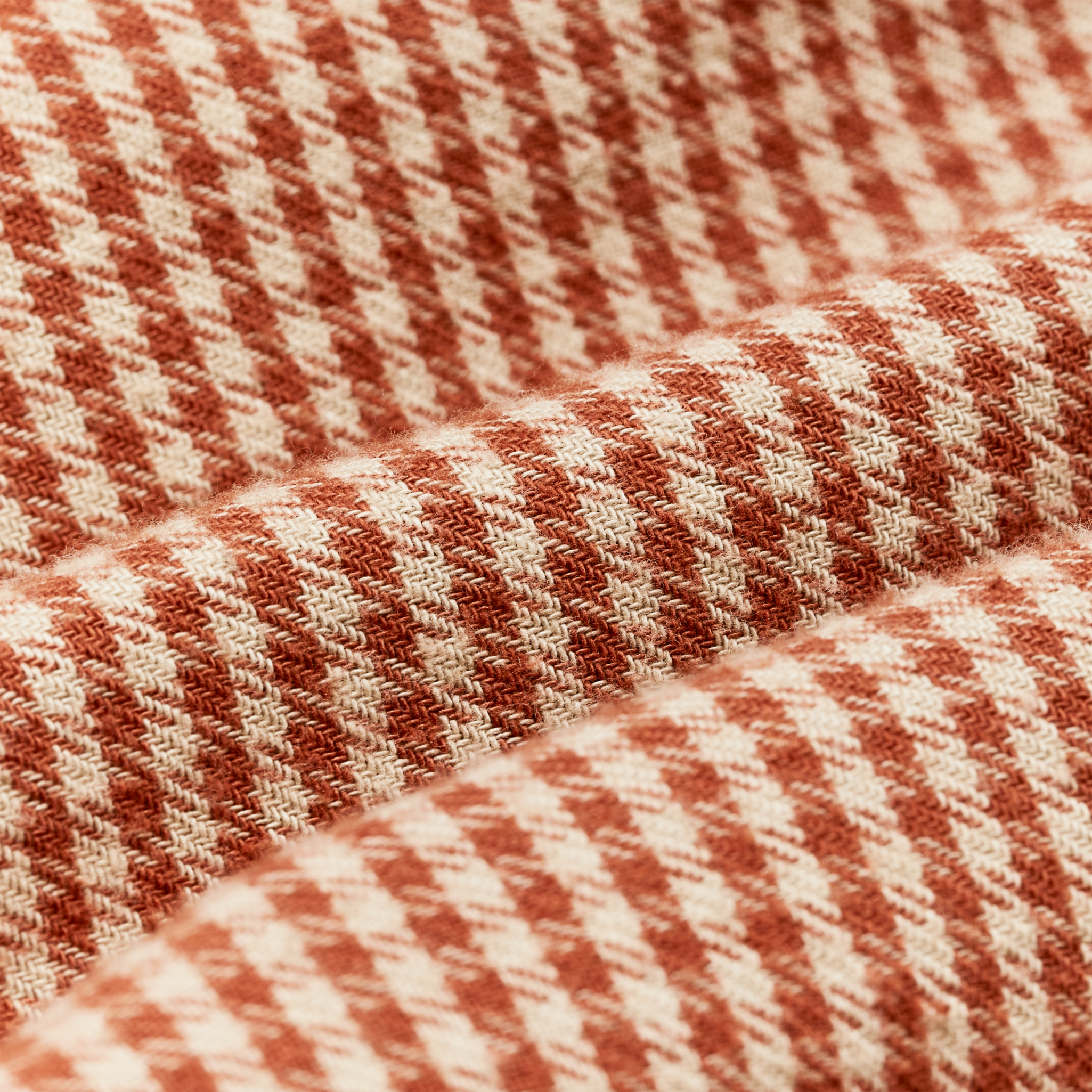 Alternate view of the Cozyhomegoodmark The Rangeland Flannel Shirt - Salmon / Oat Houndstooth