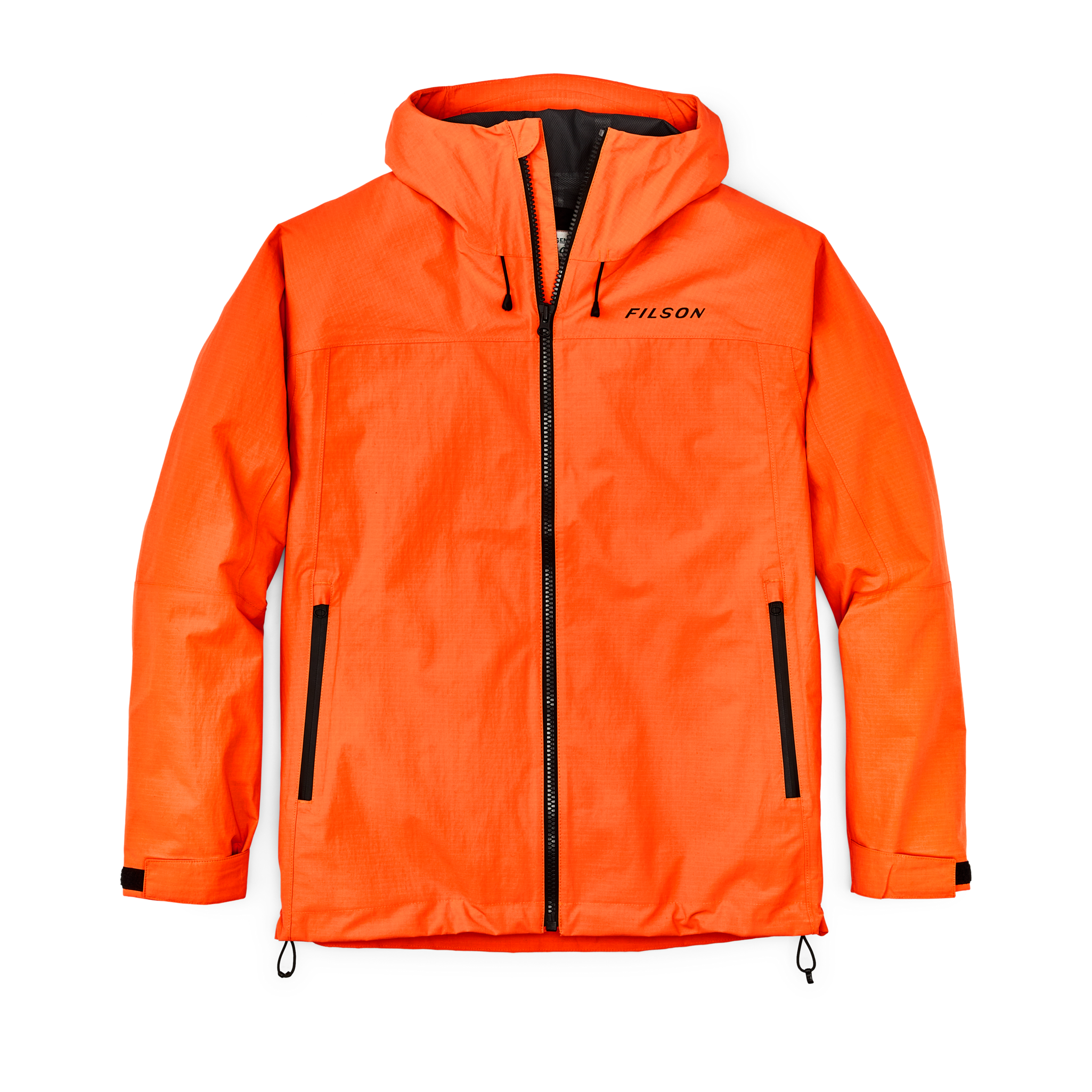 Front-facing image of the Cozyhomegoodmark Swiftwater Rain Jacket - Blaze Orange