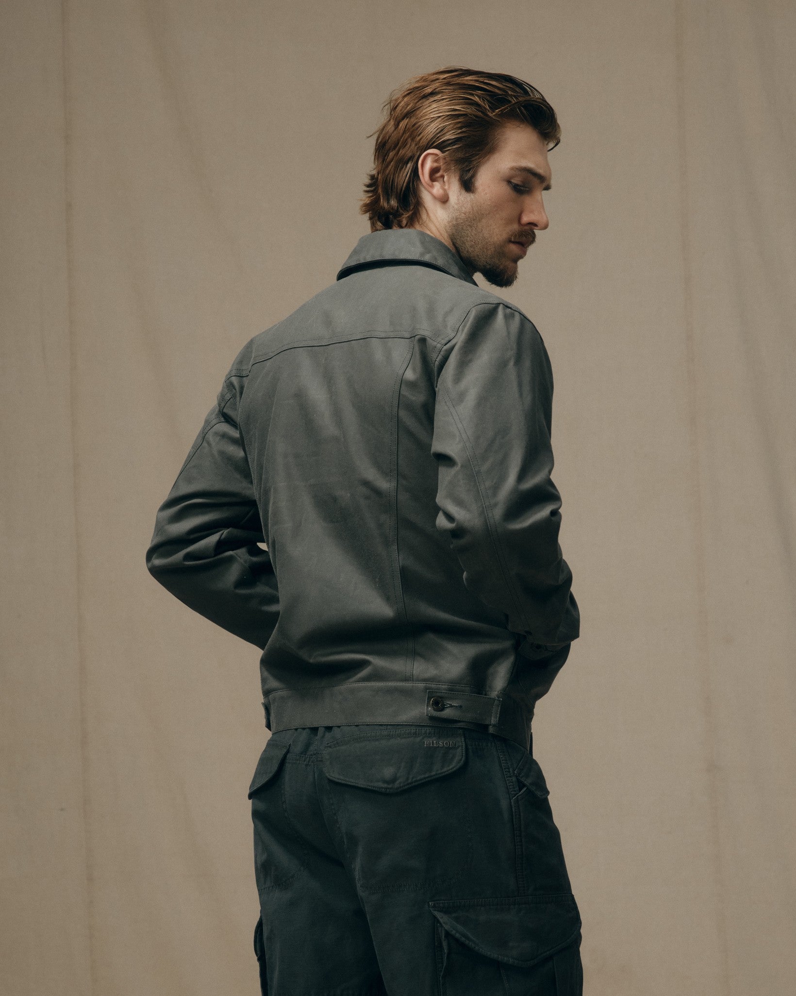 Tin Cloth Short Lined Cruiser Jacket - Castor Gray