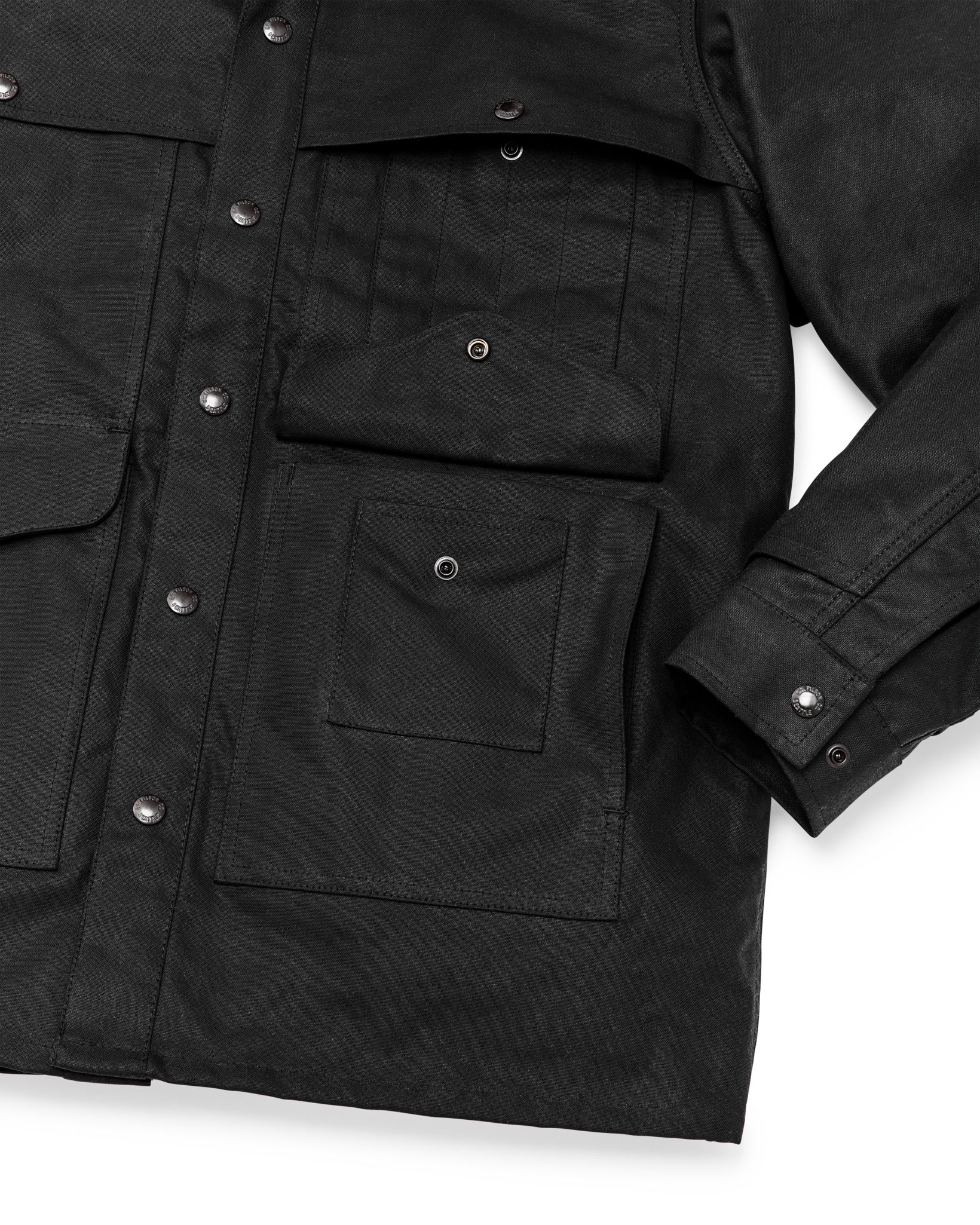 Alternate view of the Cozyhomegoodmark Lined Tin Cloth Cruiser Jacket - Black