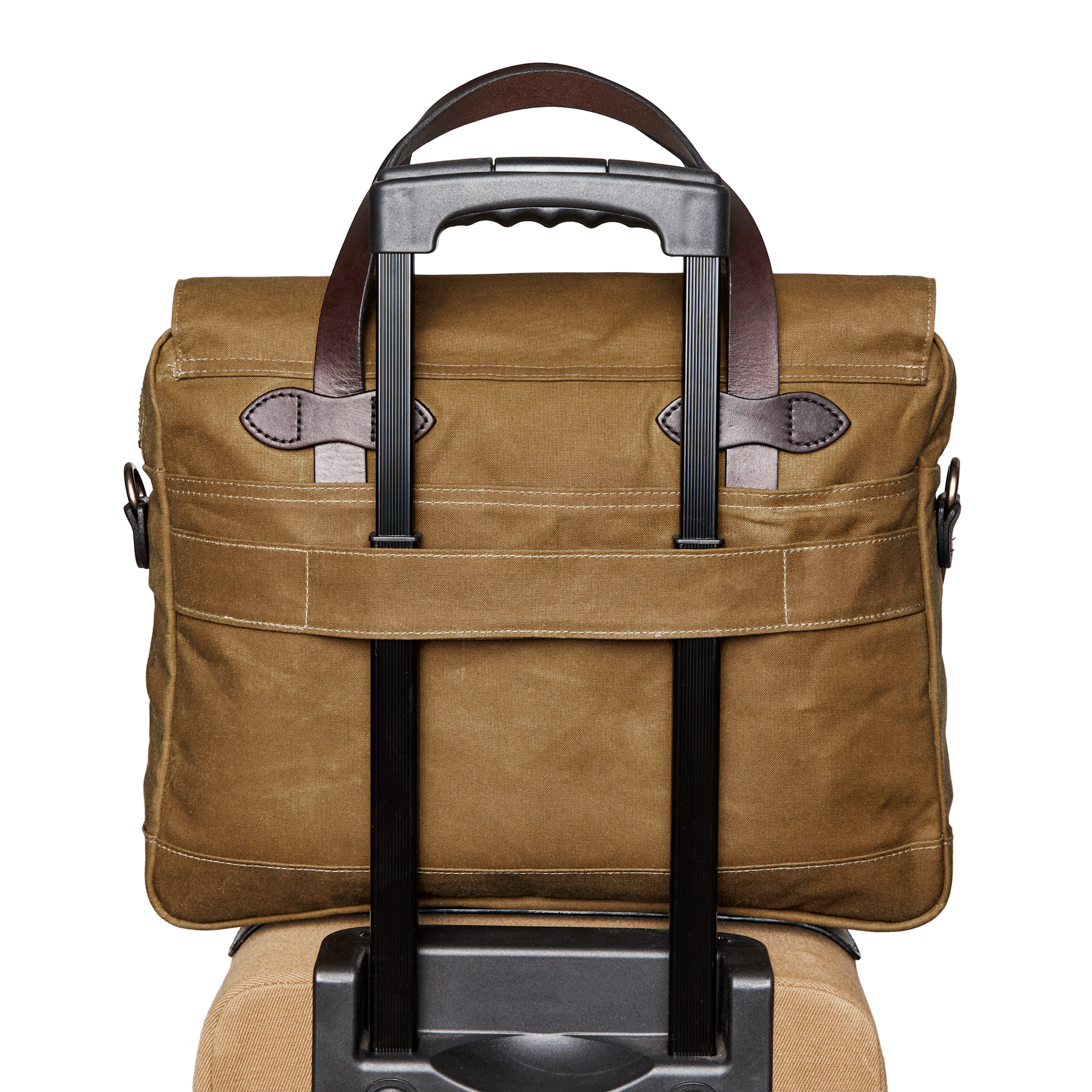 Alternate view of the Cozyhomegoodmark 24 Hour Tin Cloth Briefcase - Dark Tan