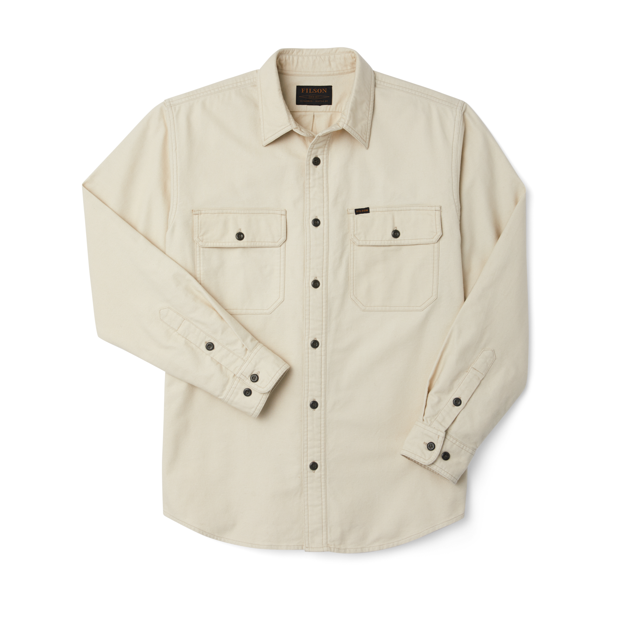 Front-facing image of the Cozyhomegoodmark Field Flannel Shirt - Natural