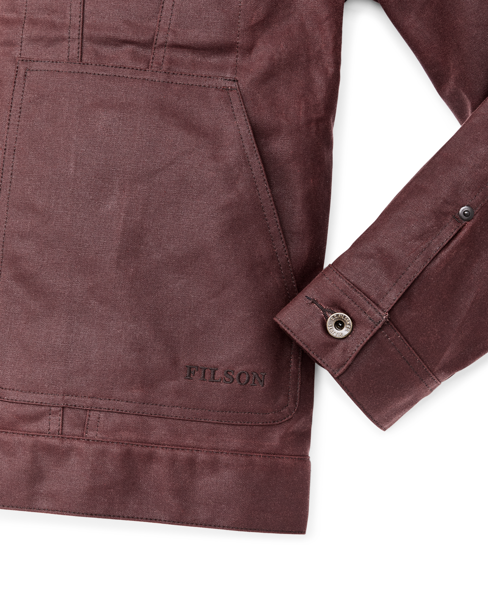 Tin Cloth Short Lined Cruiser Jacket - Fired Brick