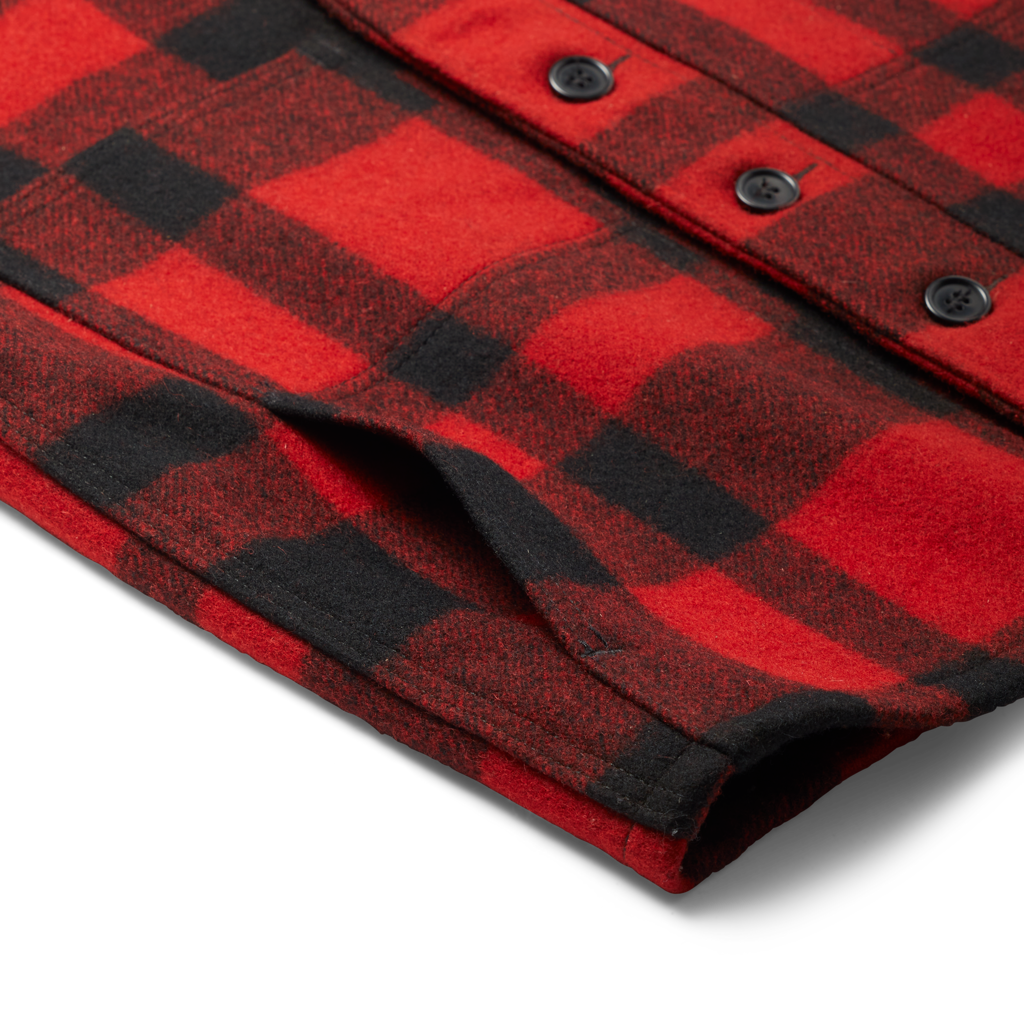 Alternate view of the Cozyhomegoodmark Mackinaw Wool Vest - Red/black Plaid