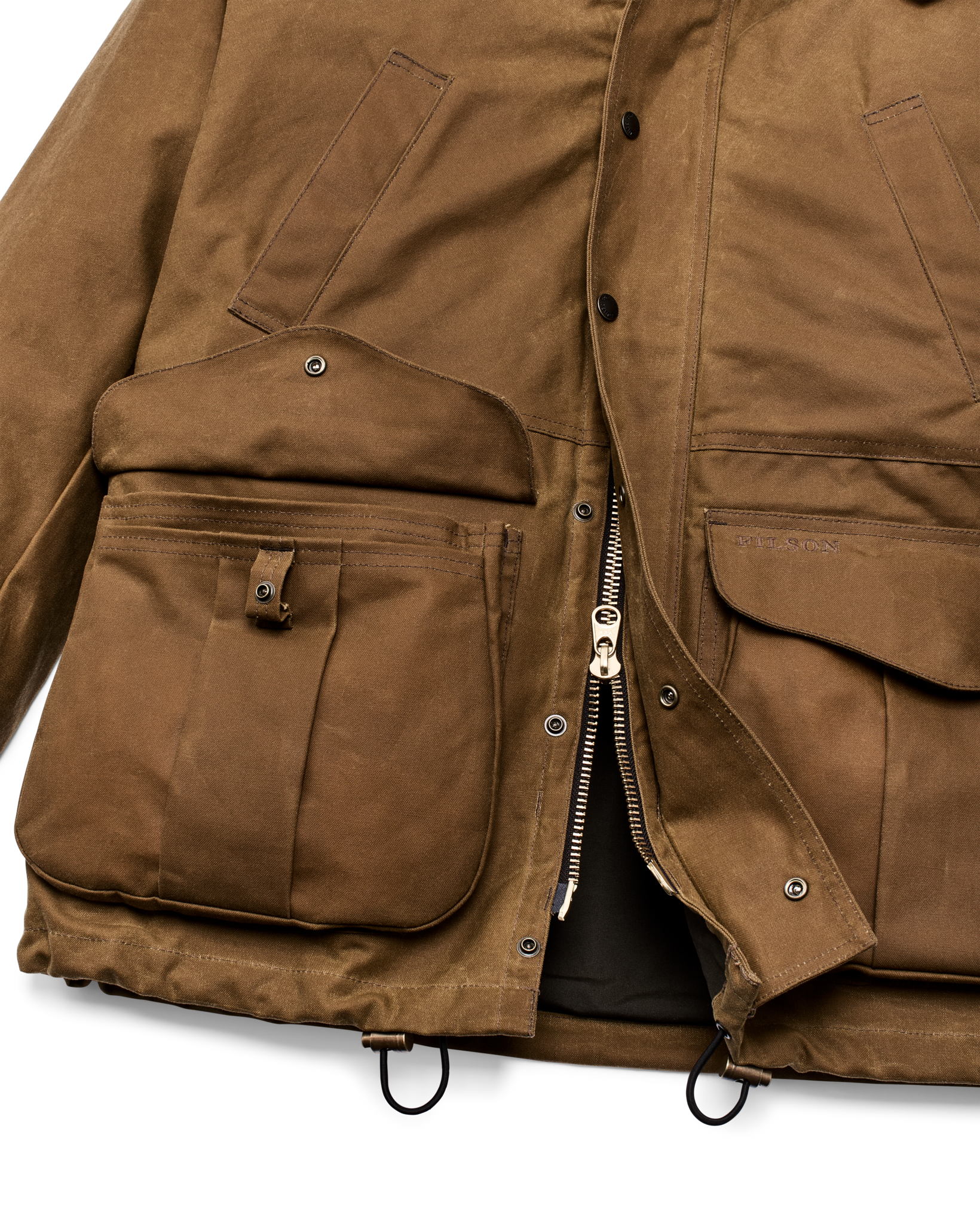 Alternate view of the Cozyhomegoodmark Lined Tin Cloth Field Jacket - Dark Tan