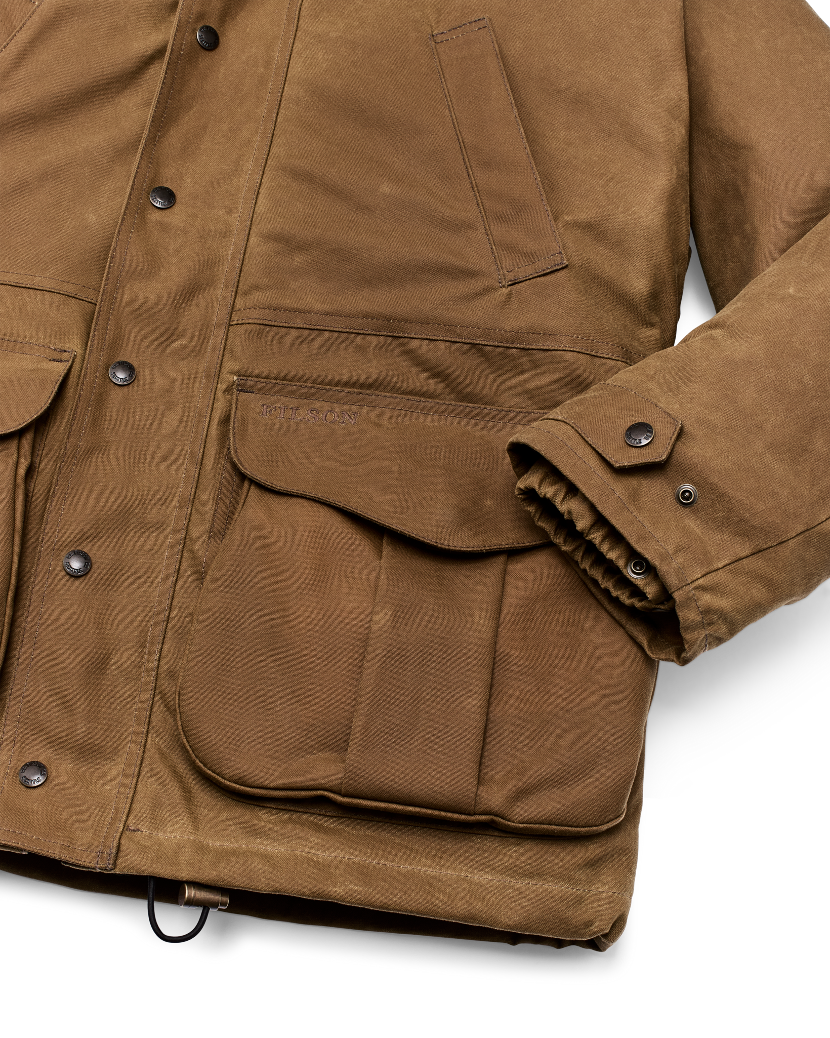 Alternate view of the Cozyhomegoodmark Lined Tin Cloth Field Jacket - Dark Tan