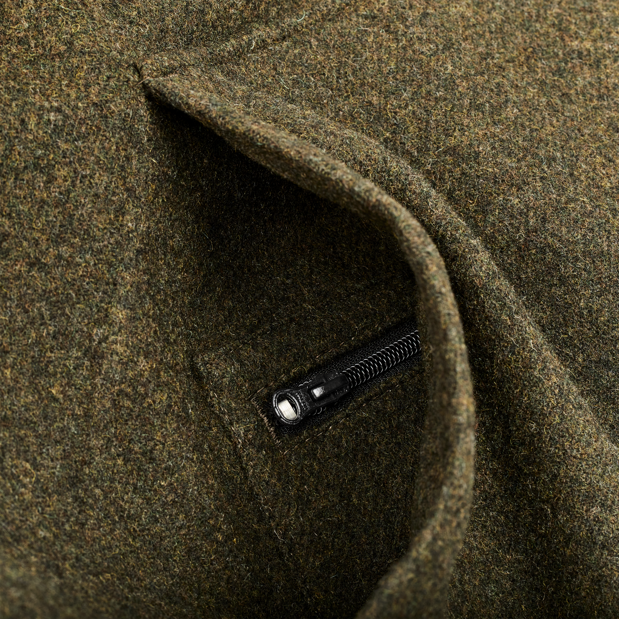 Alternate view of the Cozyhomegoodmark Mackinaw Wool Anorak - Forest Green