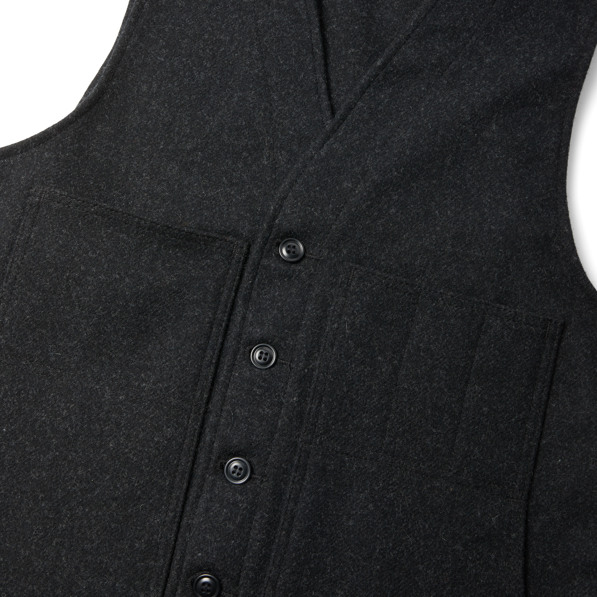 Alternate view of the Cozyhomegoodmark Mackinaw Wool Vest - Charcoal