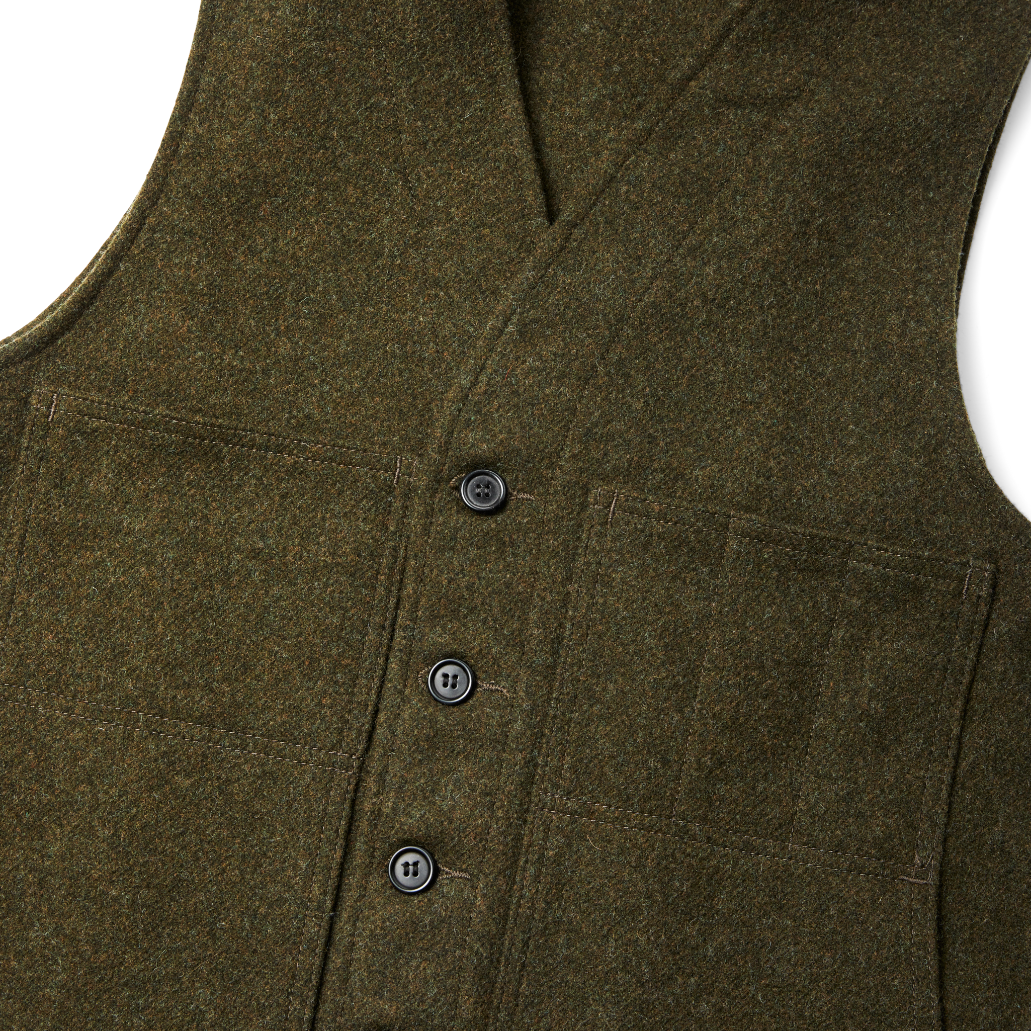 Alternate view of the Cozyhomegoodmark Mackinaw Wool Vest - Forest Green