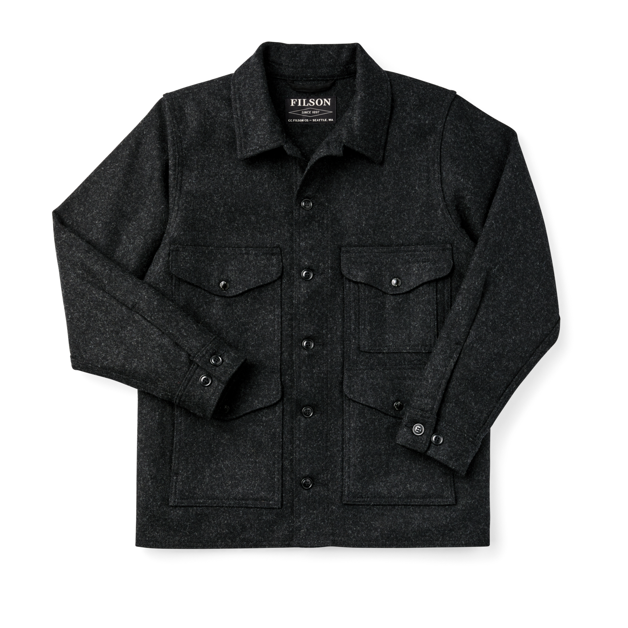 Mackinaw Wool Cruiser Jacket - Charcoal