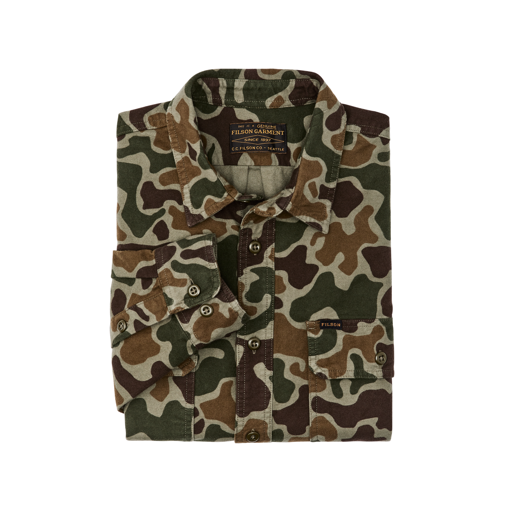 Alternate view of the Cozyhomegoodmark Field Flannel Shirt - Frog Camo
