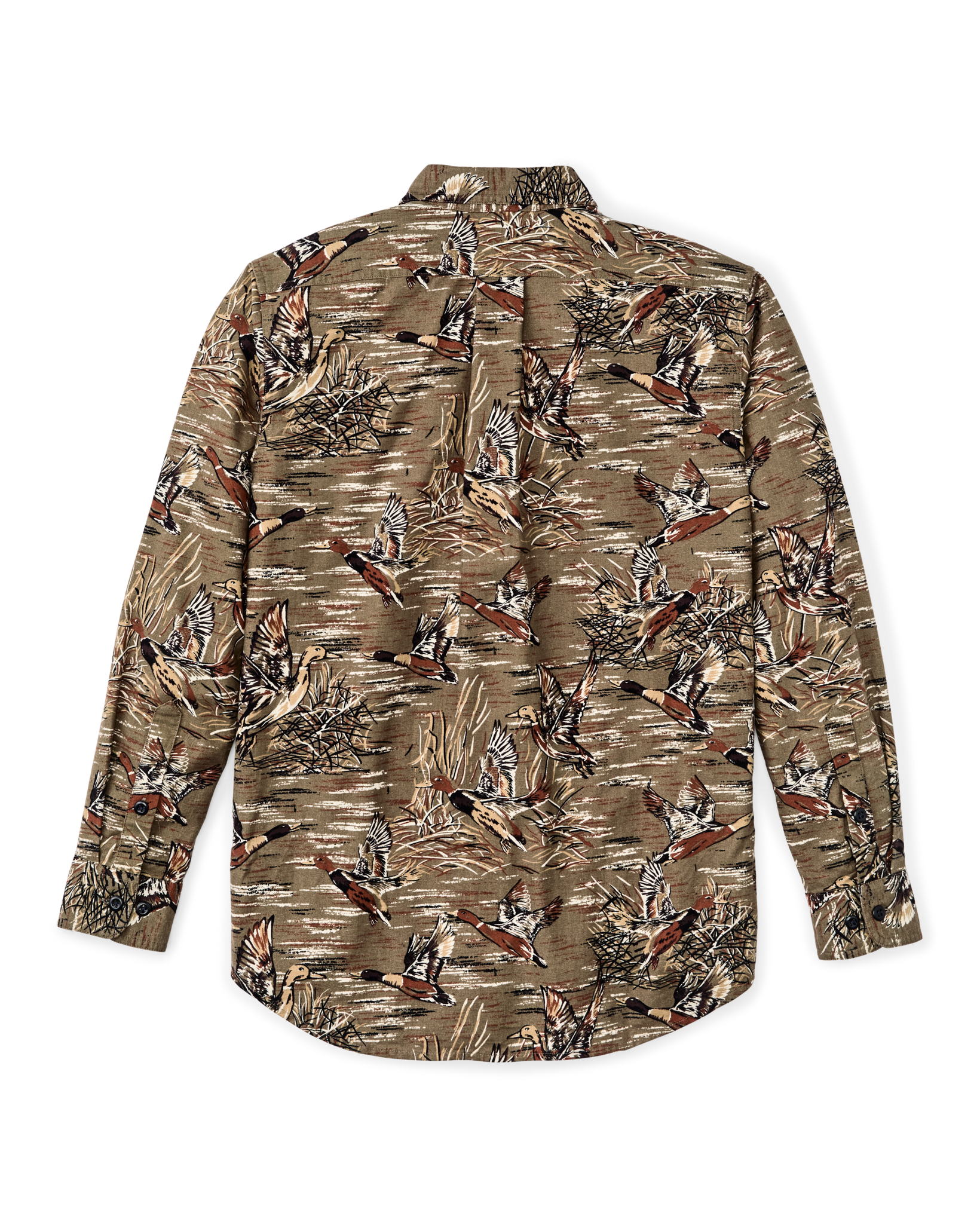 Alternate view of the Cozyhomegoodmark Field Flannel Shirt - Brown / Marsh Mallards