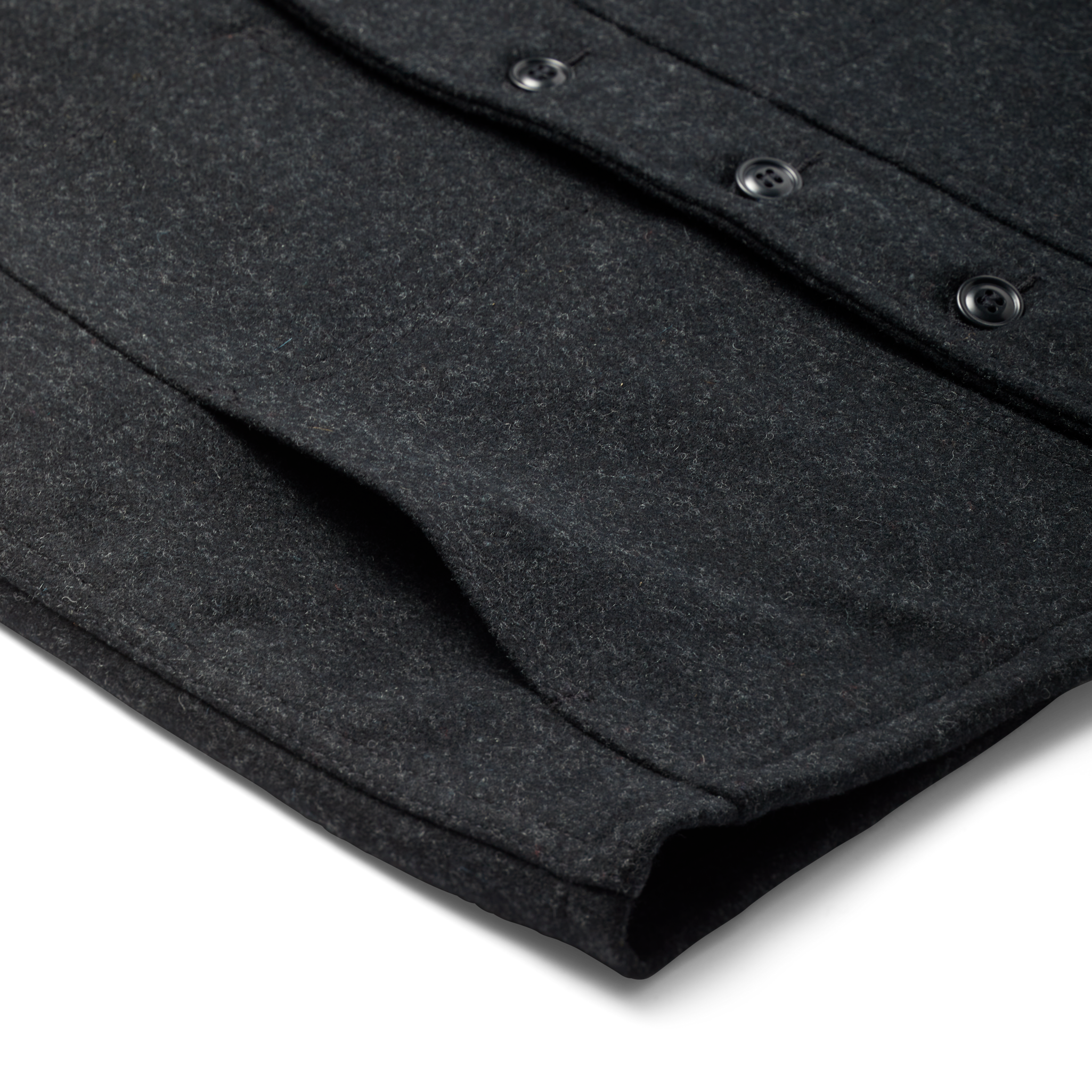 Alternate view of the Cozyhomegoodmark Mackinaw Wool Vest - Charcoal