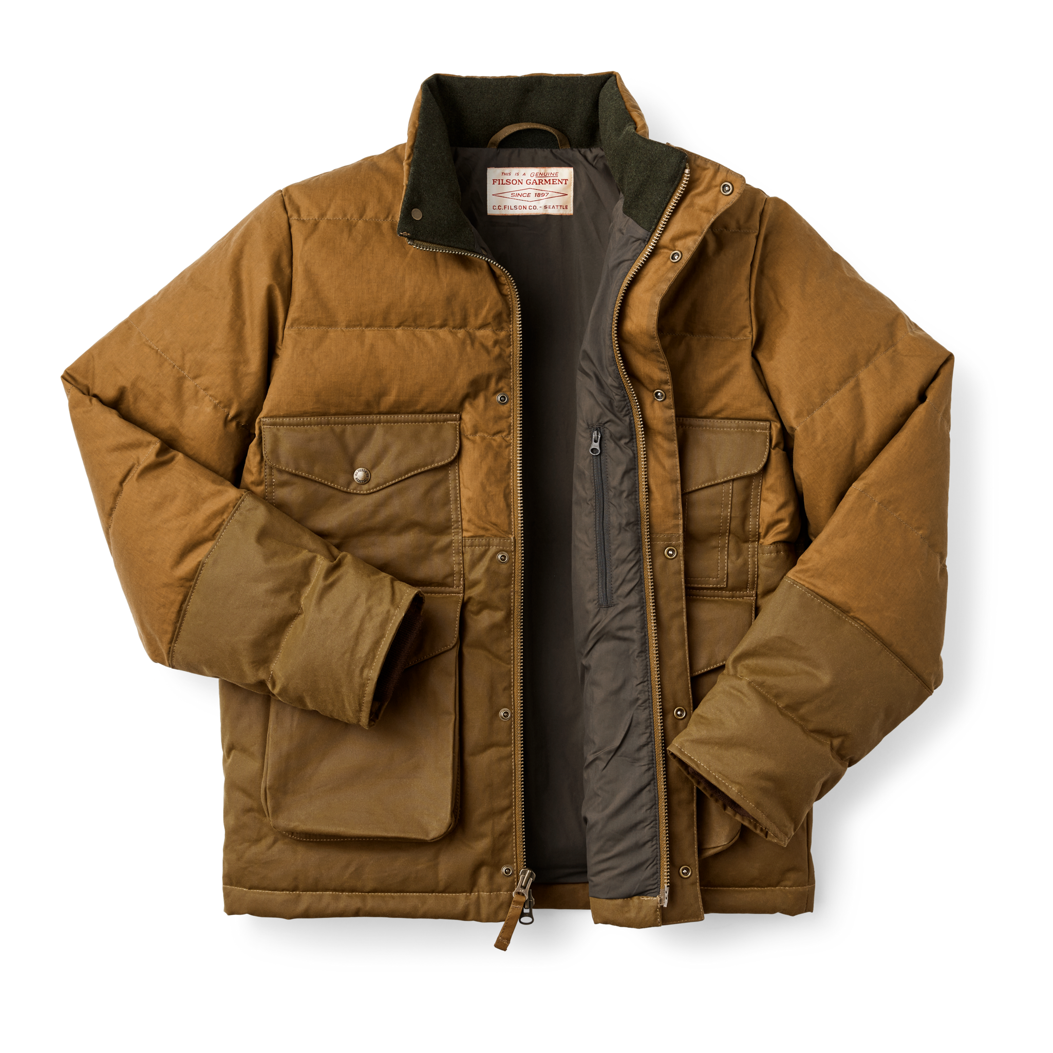 Alternate view of the Cozyhomegoodmark Down Cruiser Jacket - Dark Tan