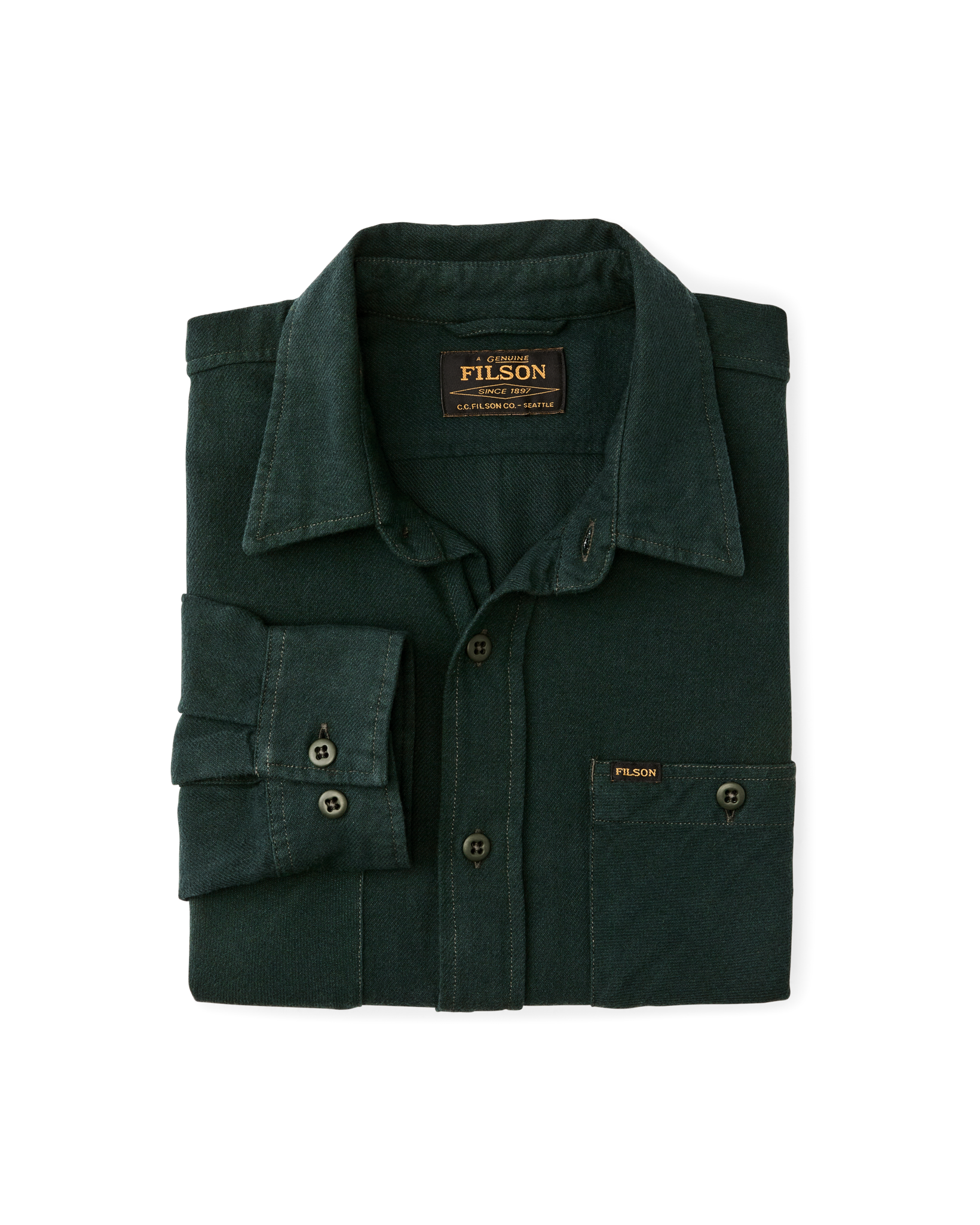 The Rangeland Flannel Shirt - Forest Green