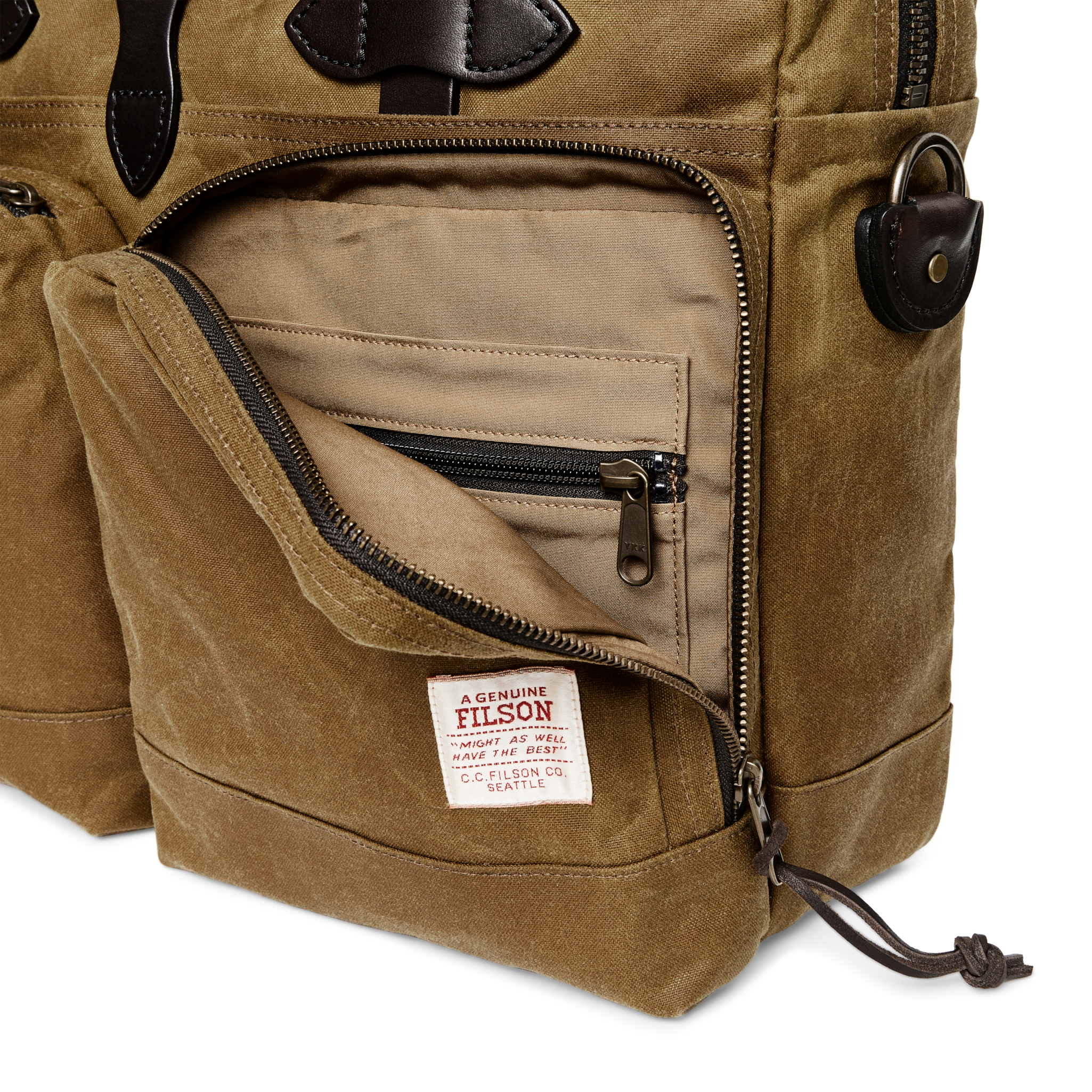 Alternate view of the Cozyhomegoodmark 24 Hour Tin Cloth Briefcase - Dark Tan