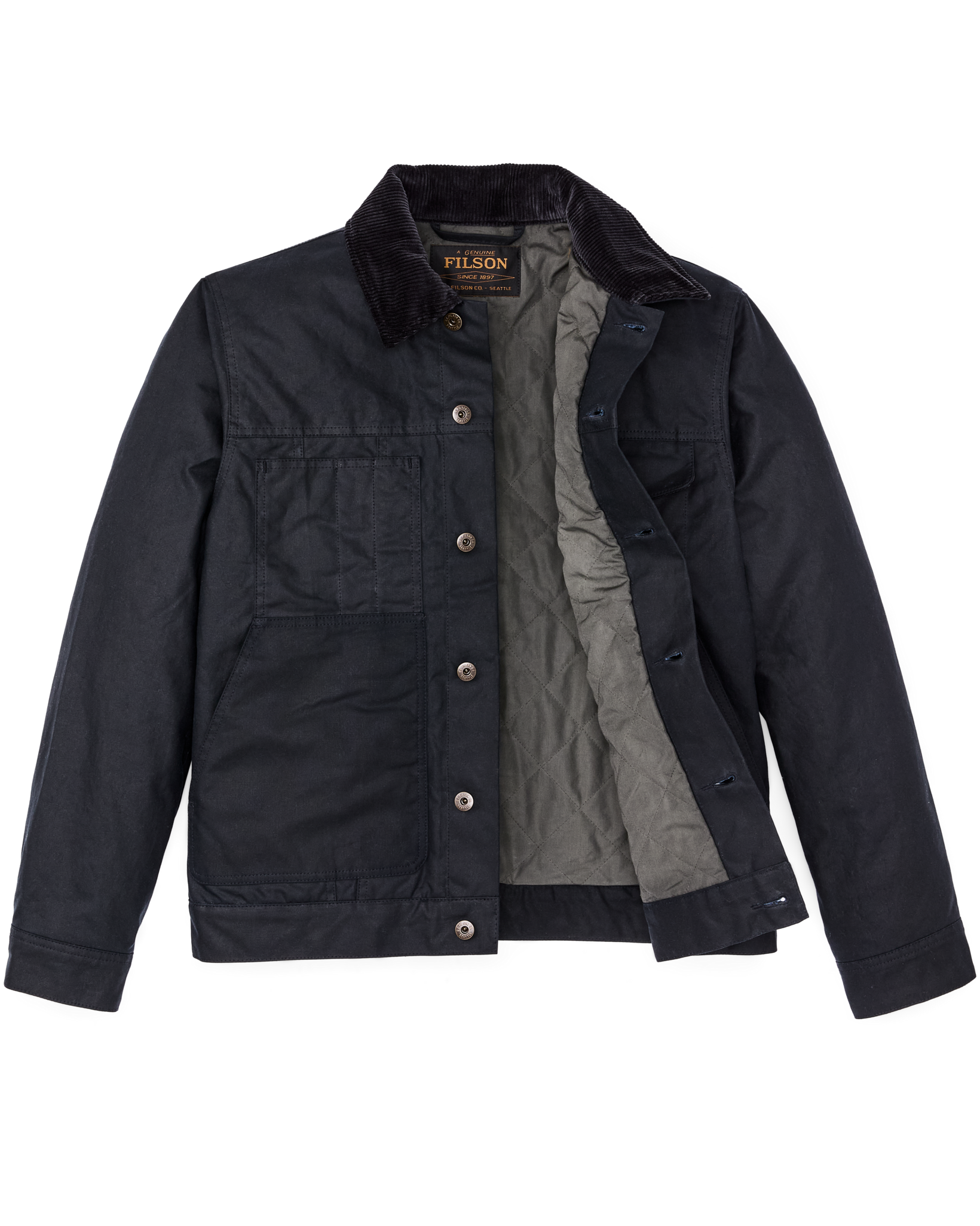 Alternate view of the Cozyhomegoodmark Insulated Short Cruiser Jacket - Harbor Blue