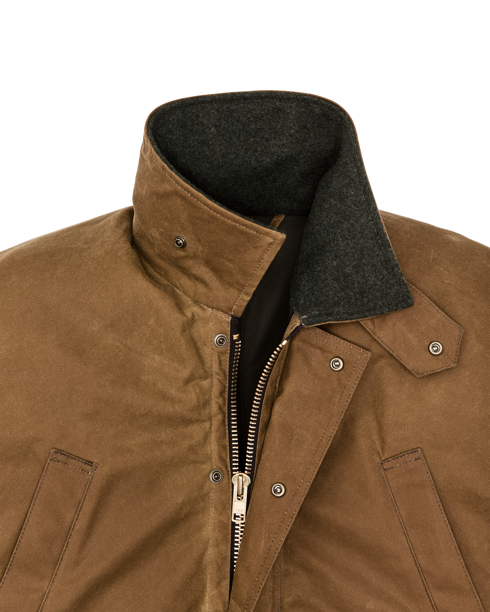 Alternate view of the Cozyhomegoodmark Lined Tin Cloth Field Jacket - Dark Tan