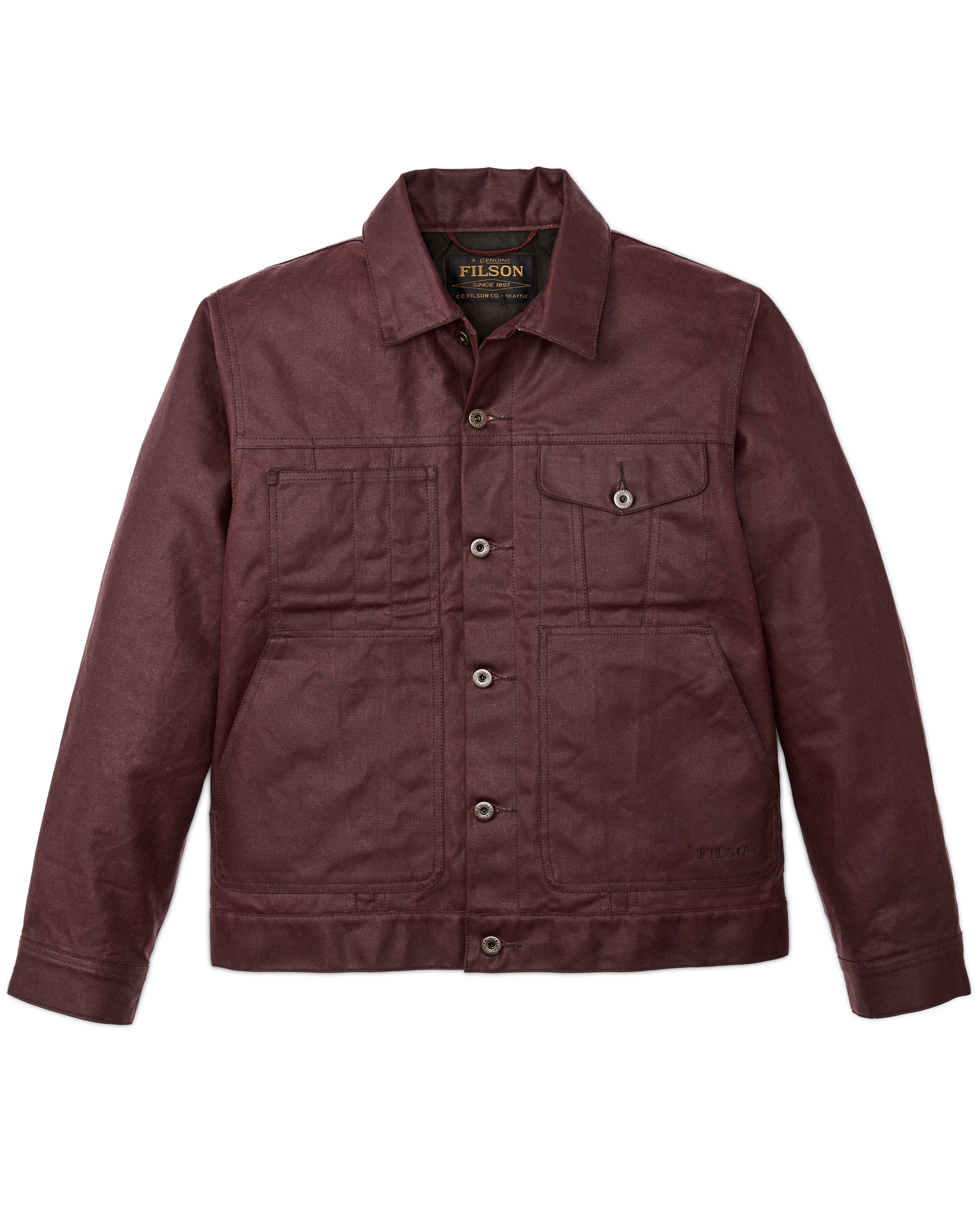 Tin Cloth Short Lined Cruiser Jacket - Fired Brick