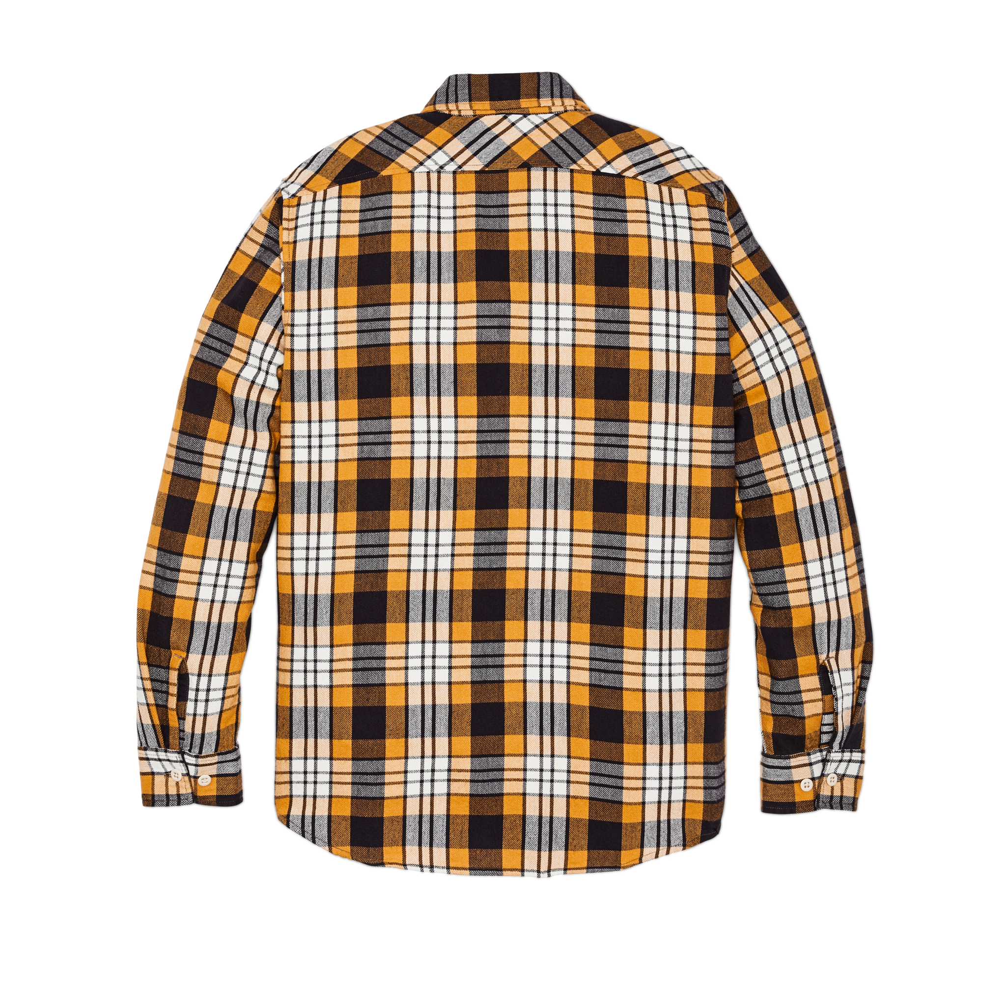 Alternate view of the Cozyhomegoodmark The Rangeland Flannel Shirt - Yellow / Faded Black Plaid
