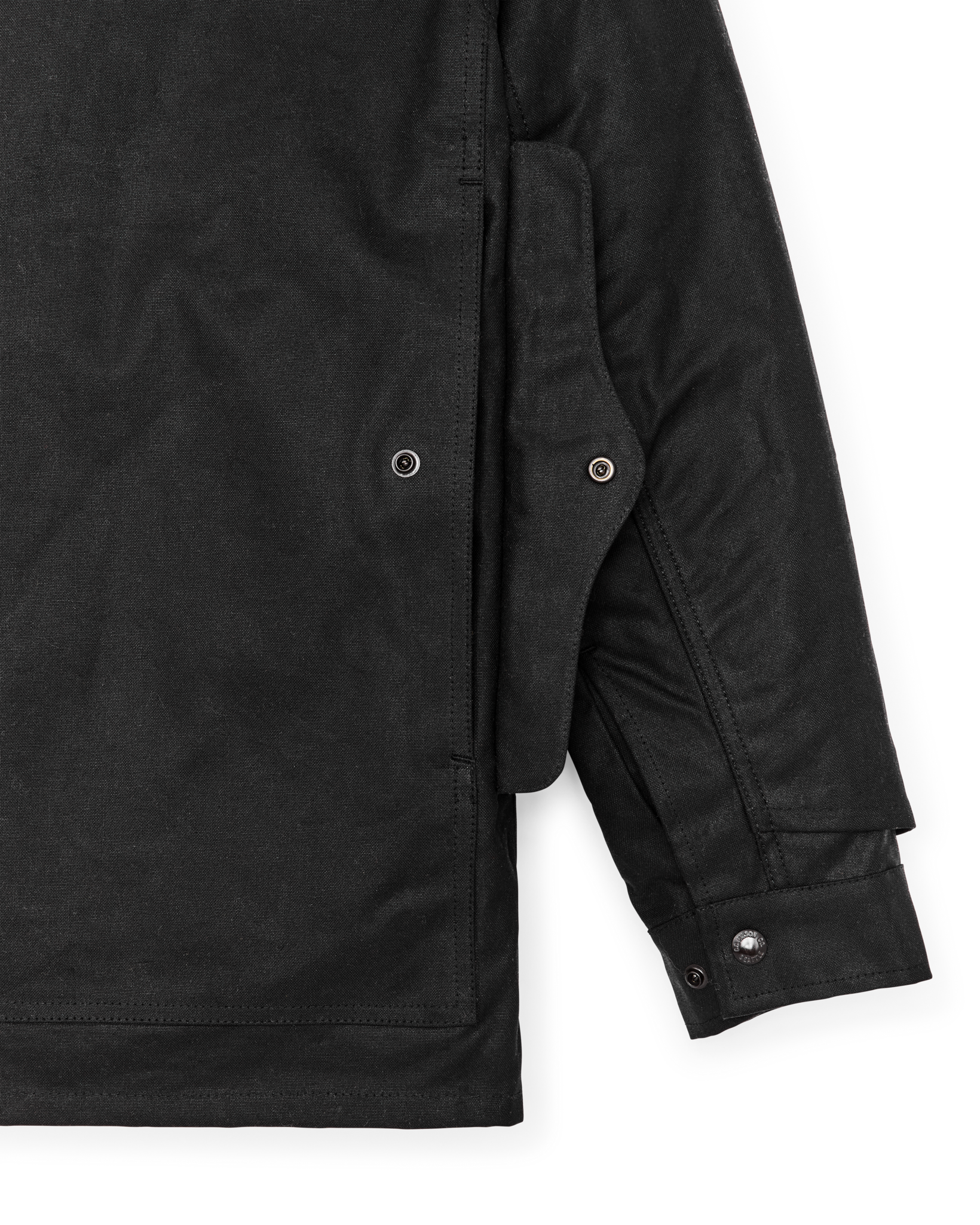 Alternate view of the Cozyhomegoodmark Lined Tin Cloth Cruiser Jacket - Black