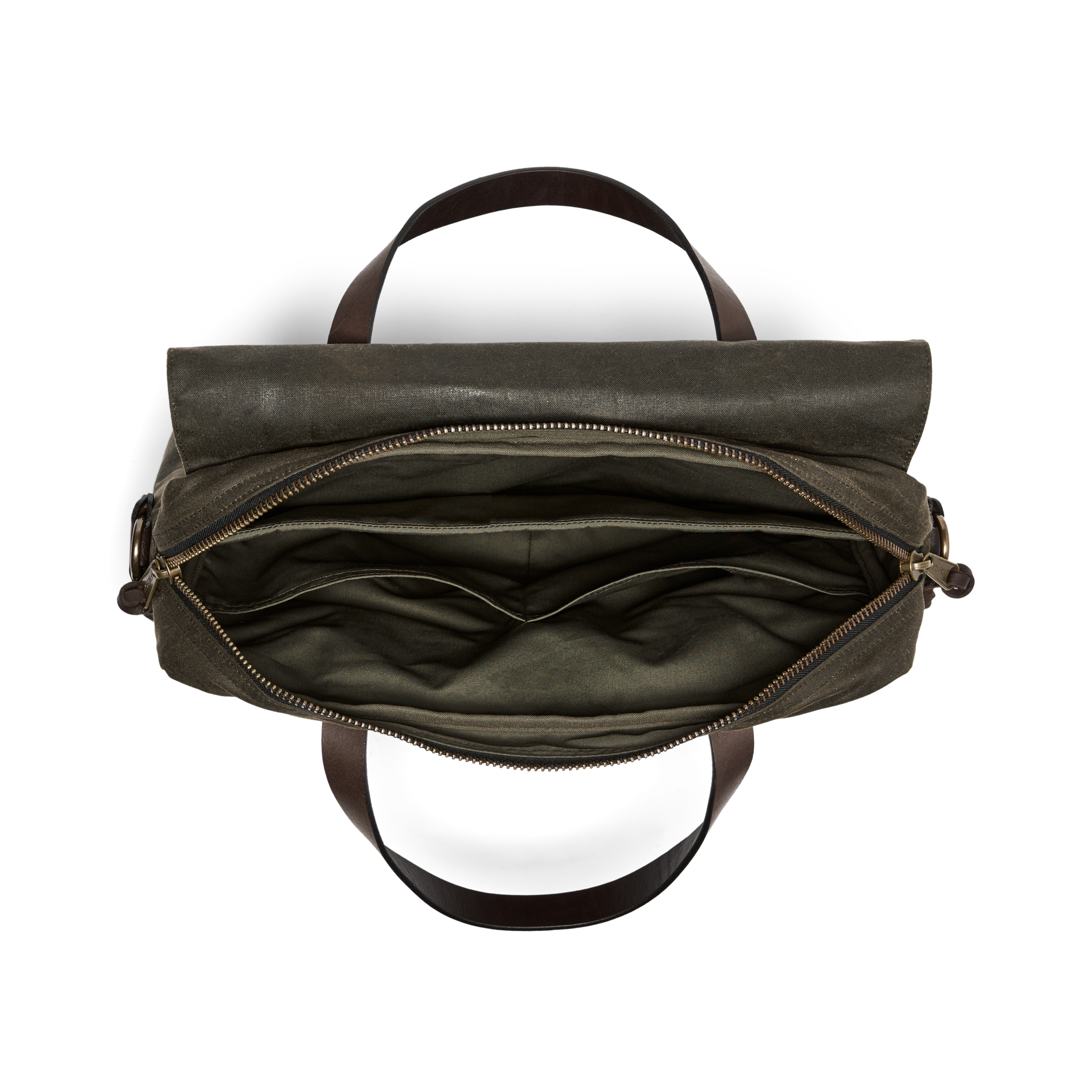 Alternate view of the Cozyhomegoodmark 24 Hour Tin Cloth Briefcase - Otter Green