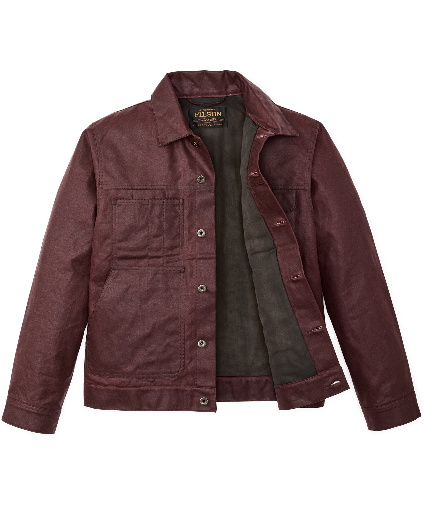 Tin Cloth Short Lined Cruiser Jacket - Fired Brick
