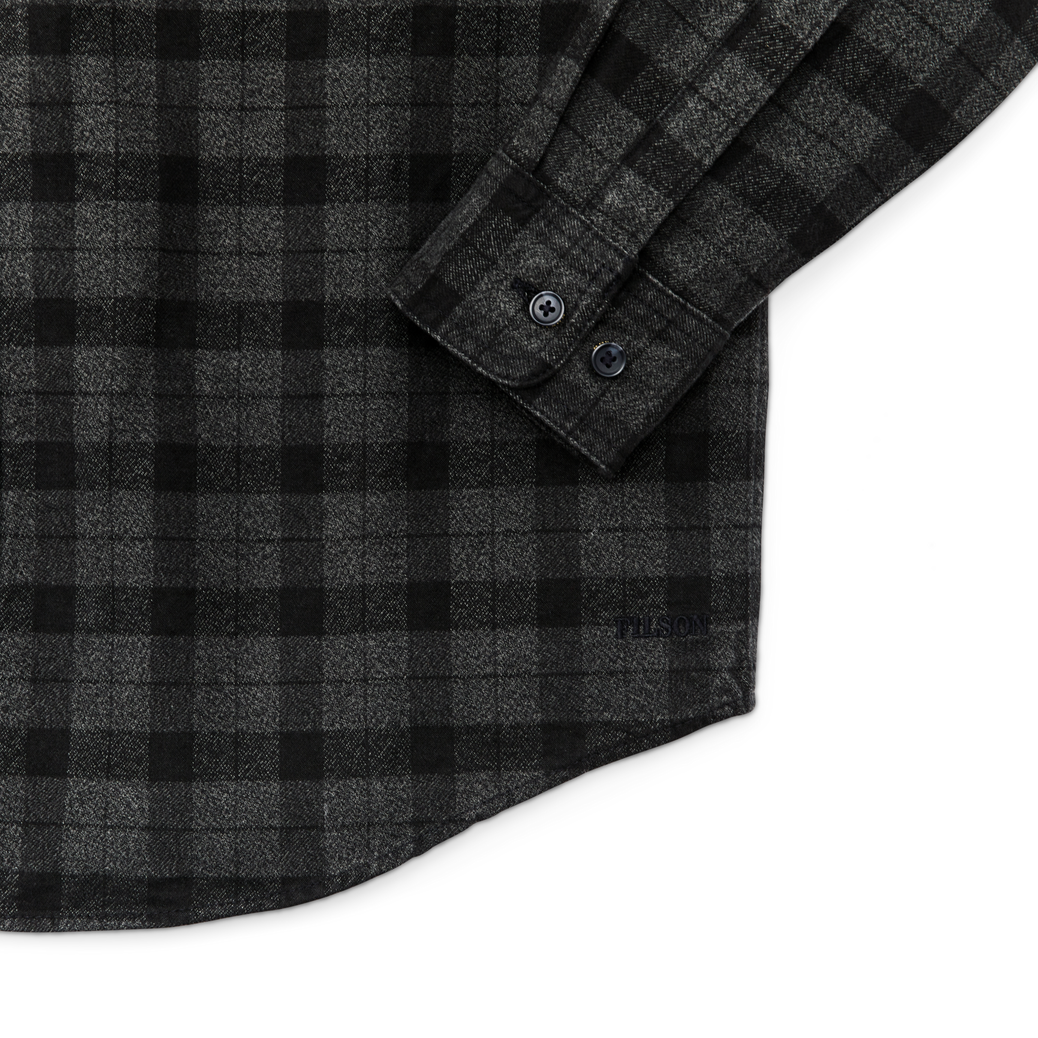Alternate view of the Cozyhomegoodmark Alaskan Guide Shirt - Heather Gray/black Plaid