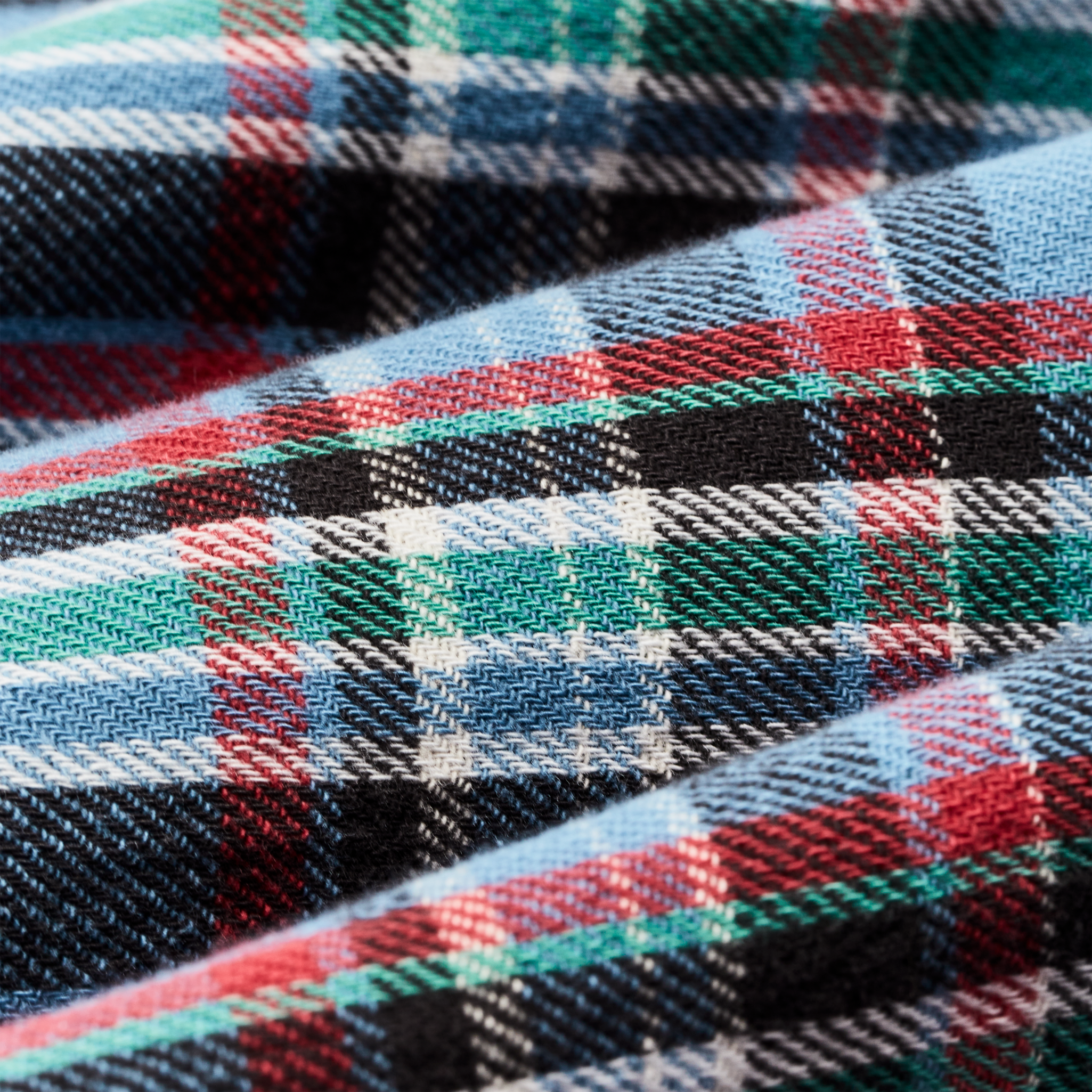 Alternate view of the Cozyhomegoodmark The Rangeland Flannel Shirt - Light Blue / Red Plaid