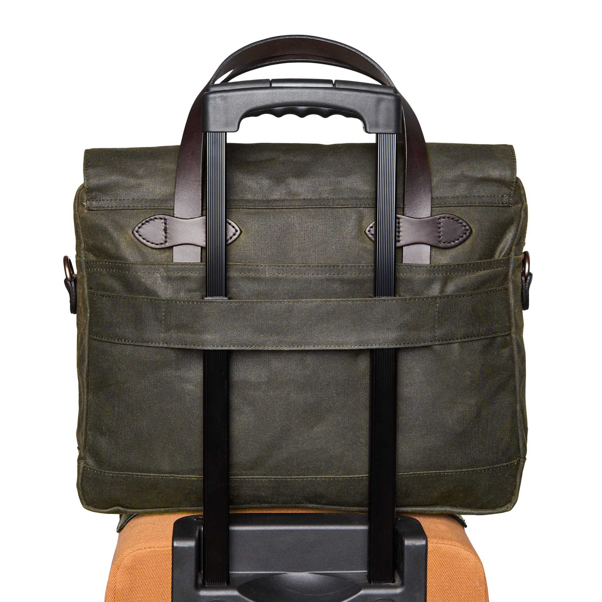 Alternate view of the Cozyhomegoodmark 24 Hour Tin Cloth Briefcase - Otter Green