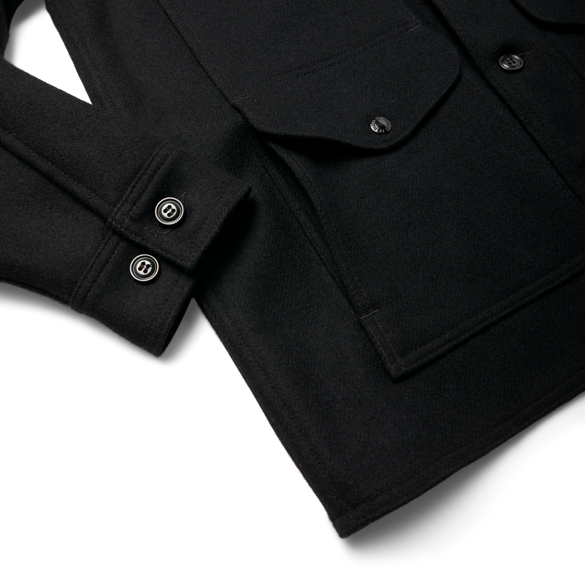 Alternate view of the Cozyhomegoodmark Mackinaw Wool Cruiser Jacket - Dark Navy / Solid