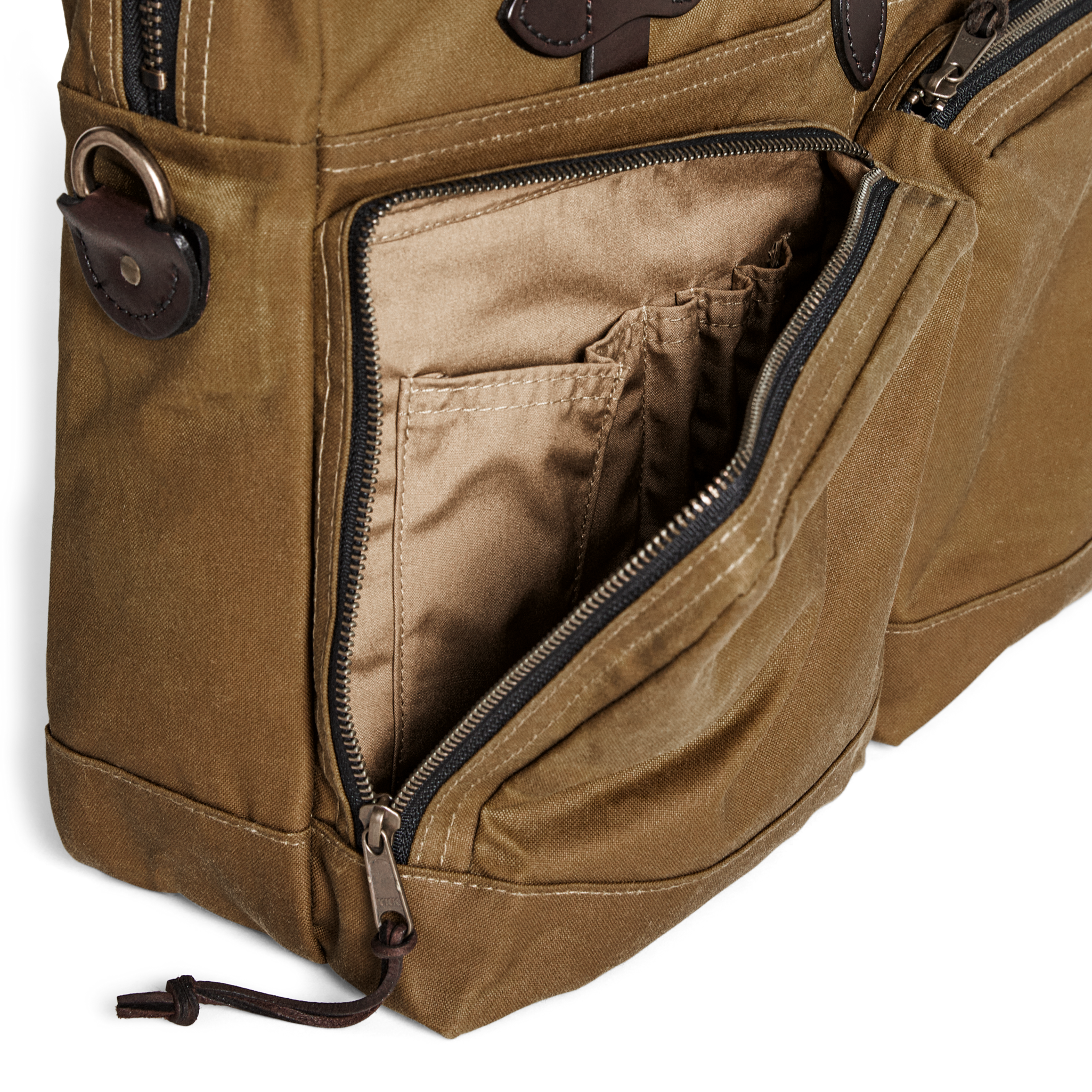 Alternate view of the Cozyhomegoodmark 24 Hour Tin Cloth Briefcase - Dark Tan