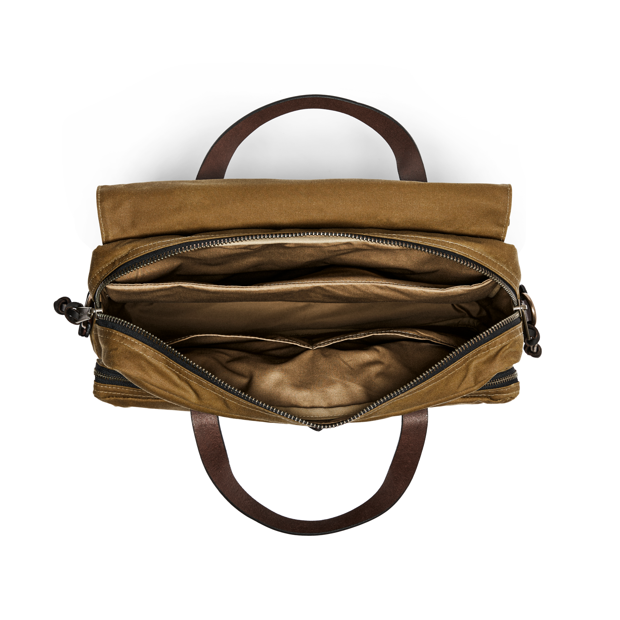 Alternate view of the Cozyhomegoodmark 24 Hour Tin Cloth Briefcase - Dark Tan