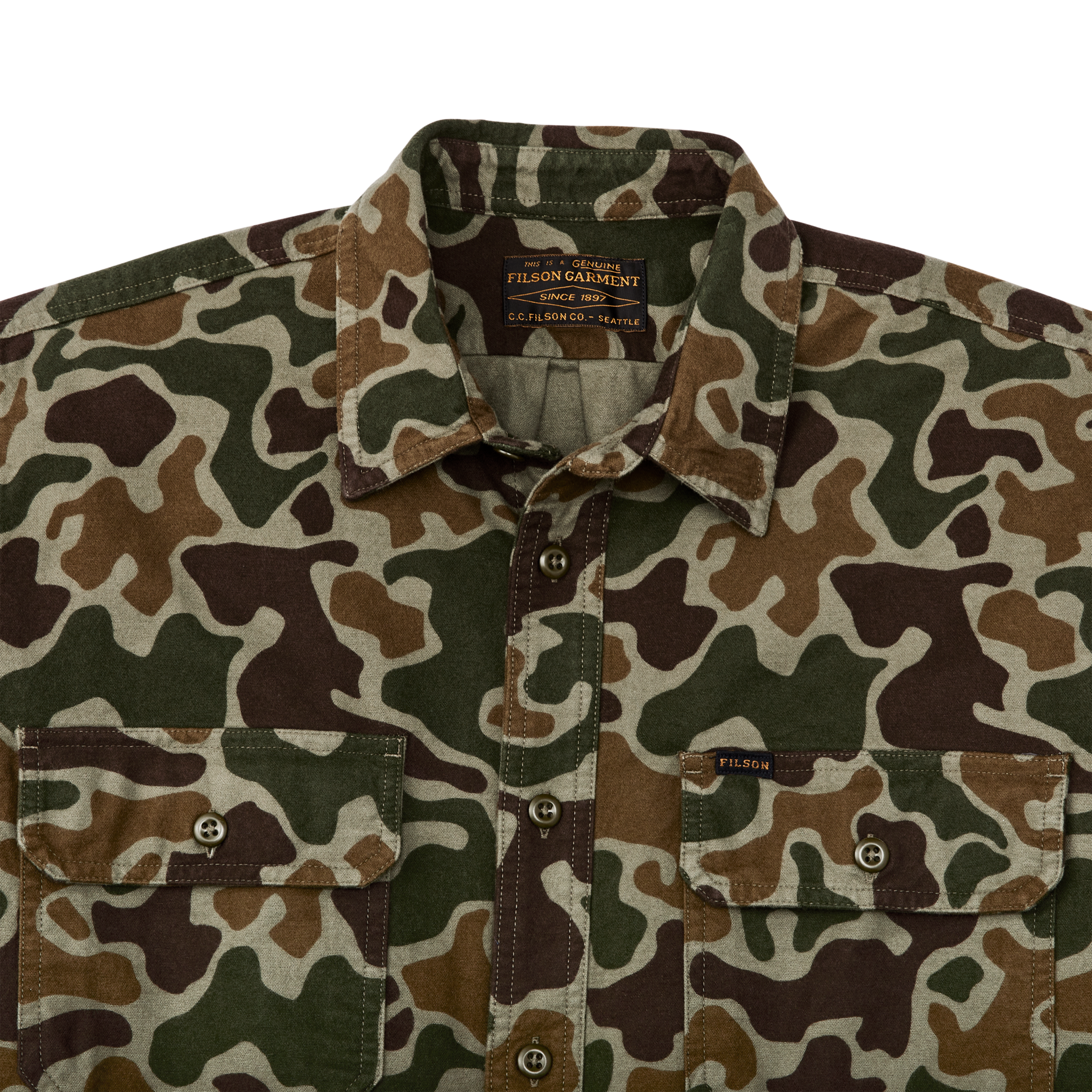 Alternate view of the Cozyhomegoodmark Field Flannel Shirt - Frog Camo