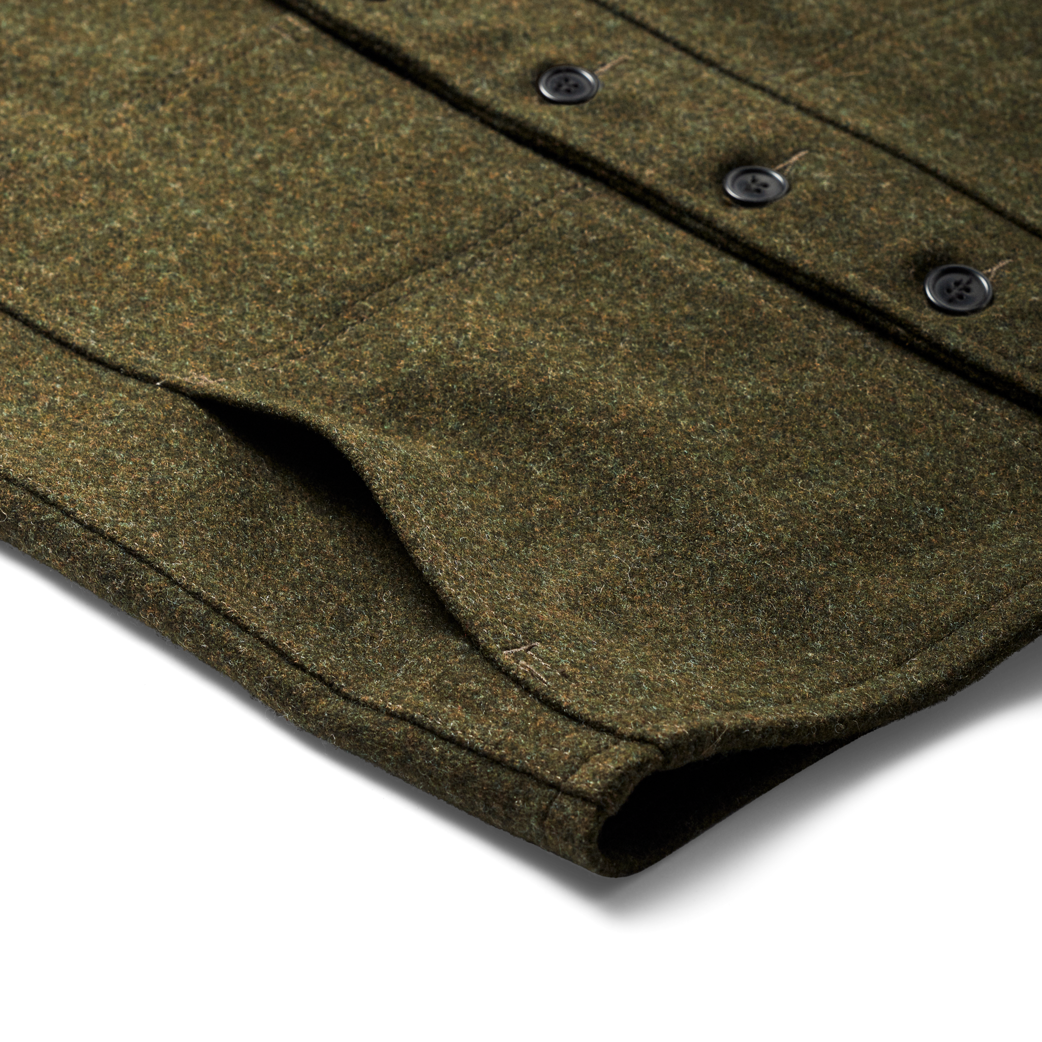 Alternate view of the Cozyhomegoodmark Mackinaw Wool Vest - Forest Green