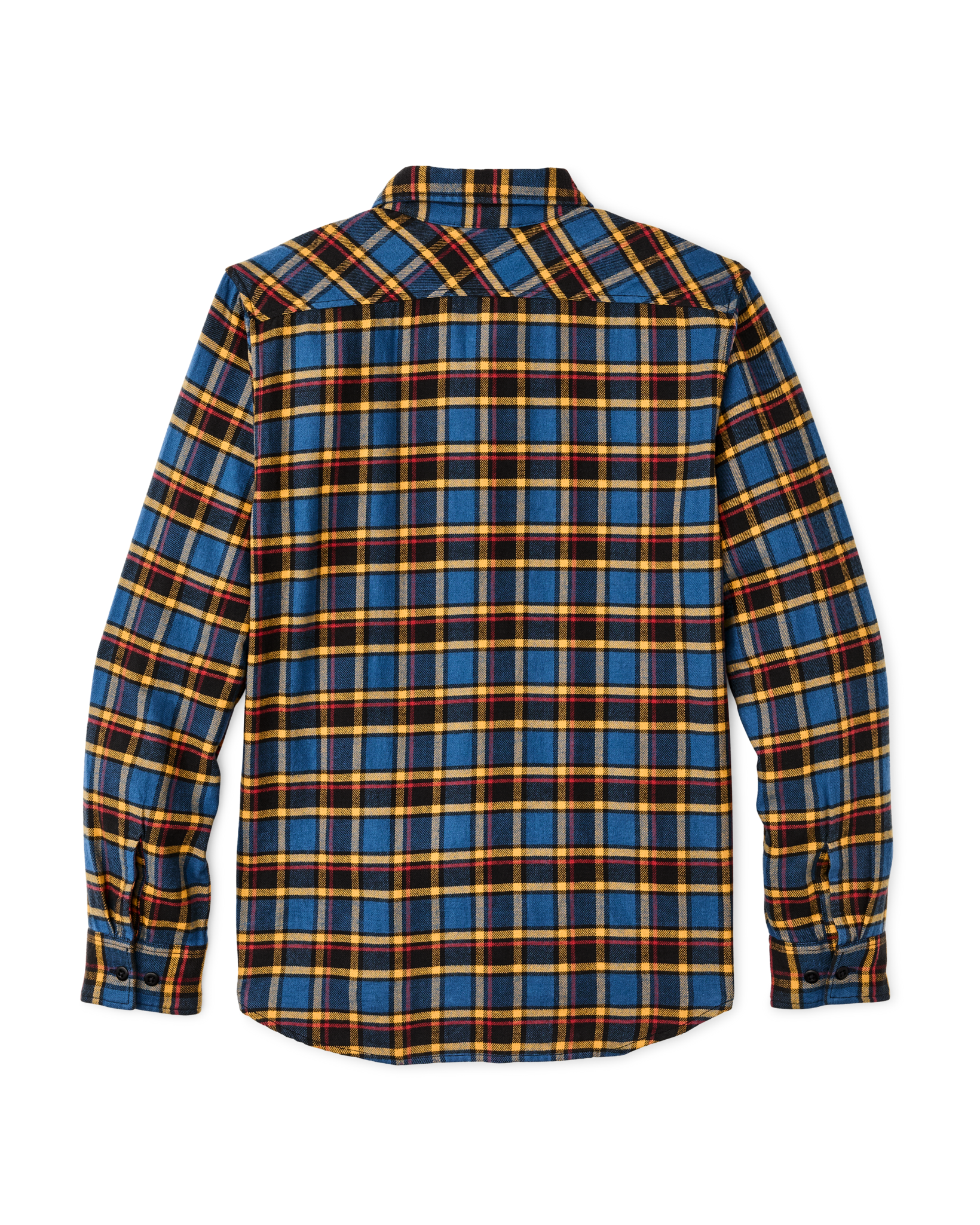 The Rangeland Flannel Shirt - Blue / Yellow / Multi Plaid