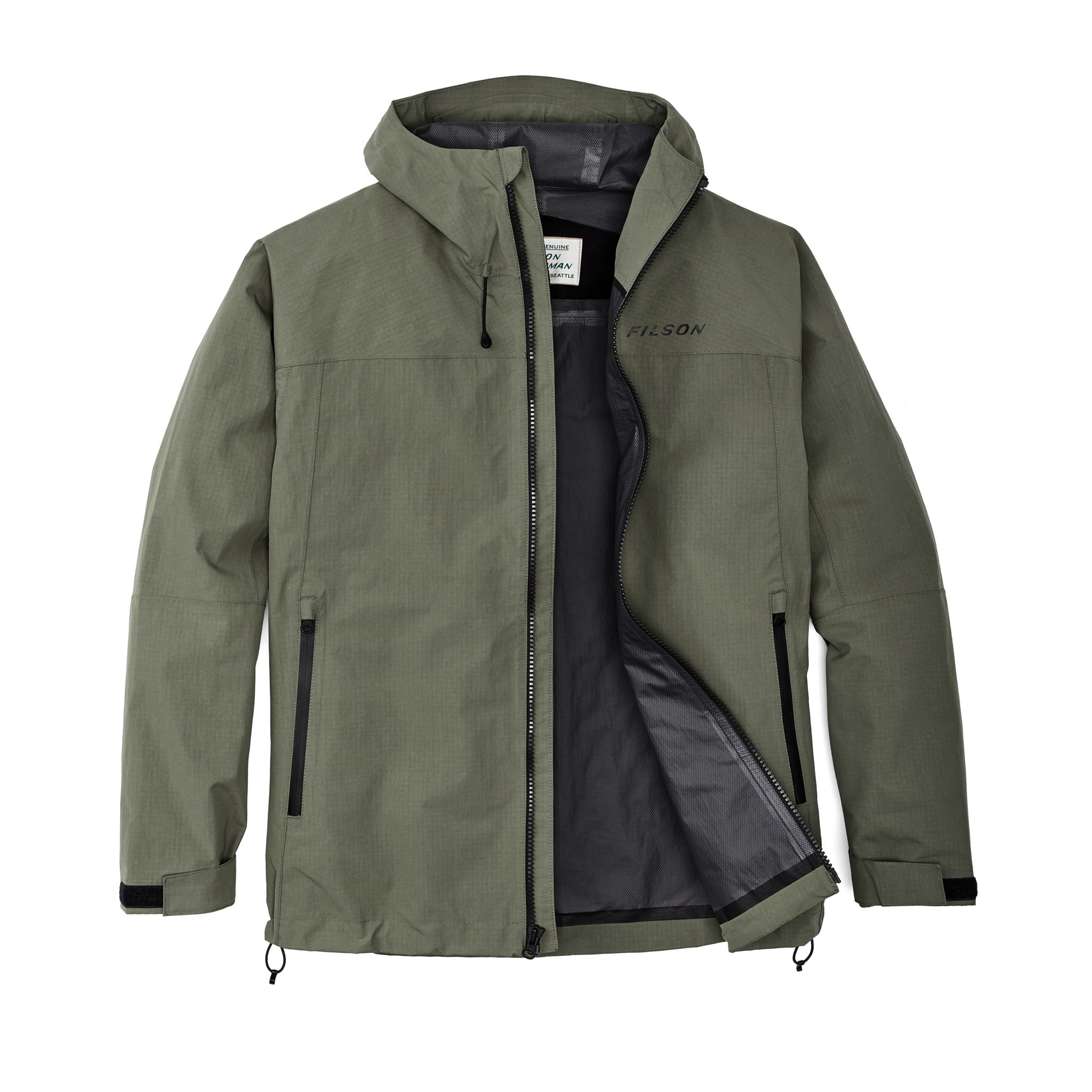 Alternate view of the Cozyhomegoodmark Swiftwater Rain Jacket - Service Green