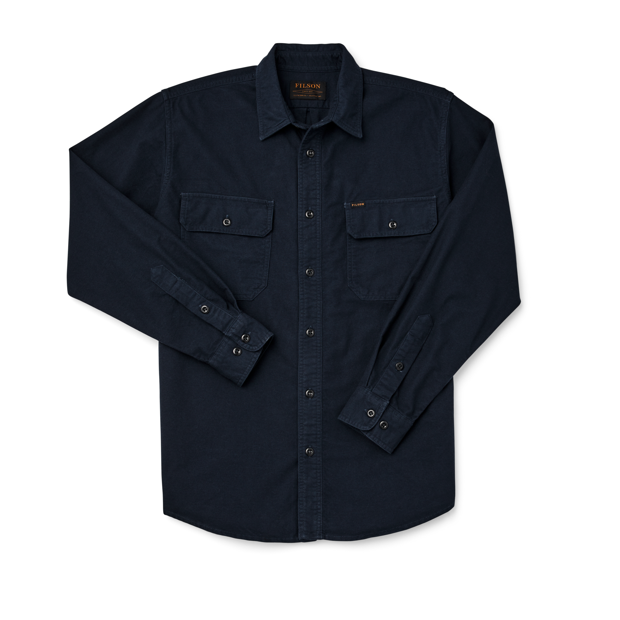 Front-facing image of the Cozyhomegoodmark Field Flannel Shirt - Night Blue