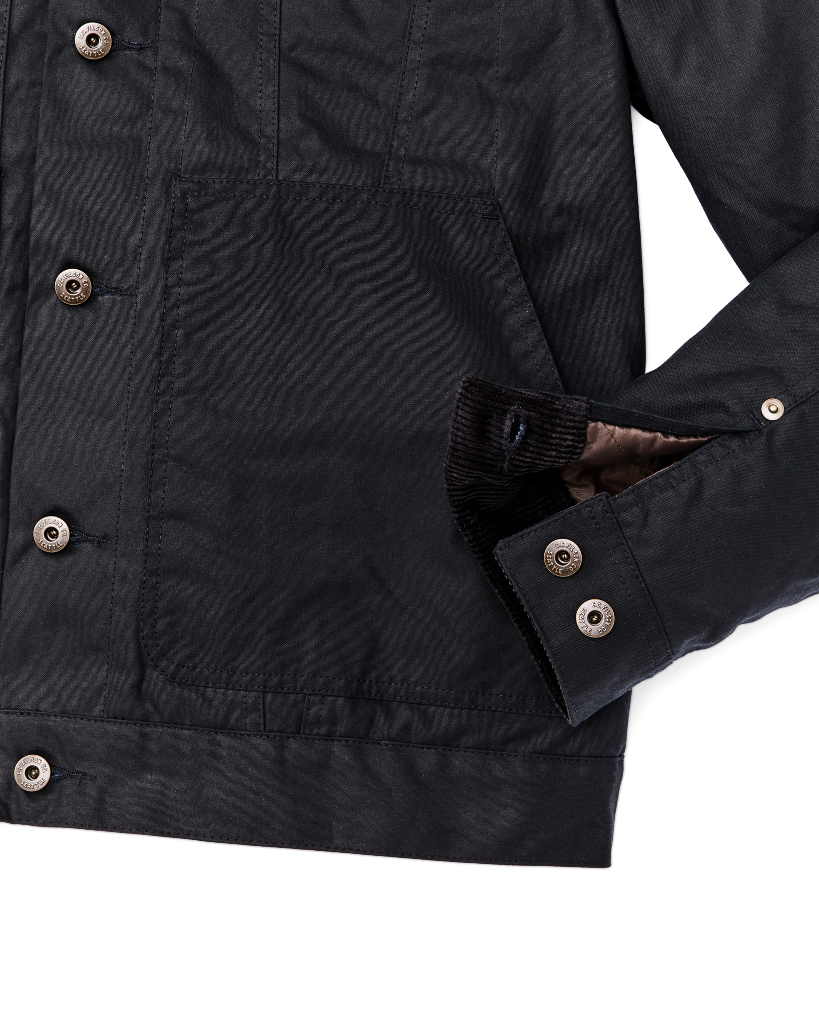 Alternate view of the Cozyhomegoodmark Insulated Short Cruiser Jacket - Harbor Blue