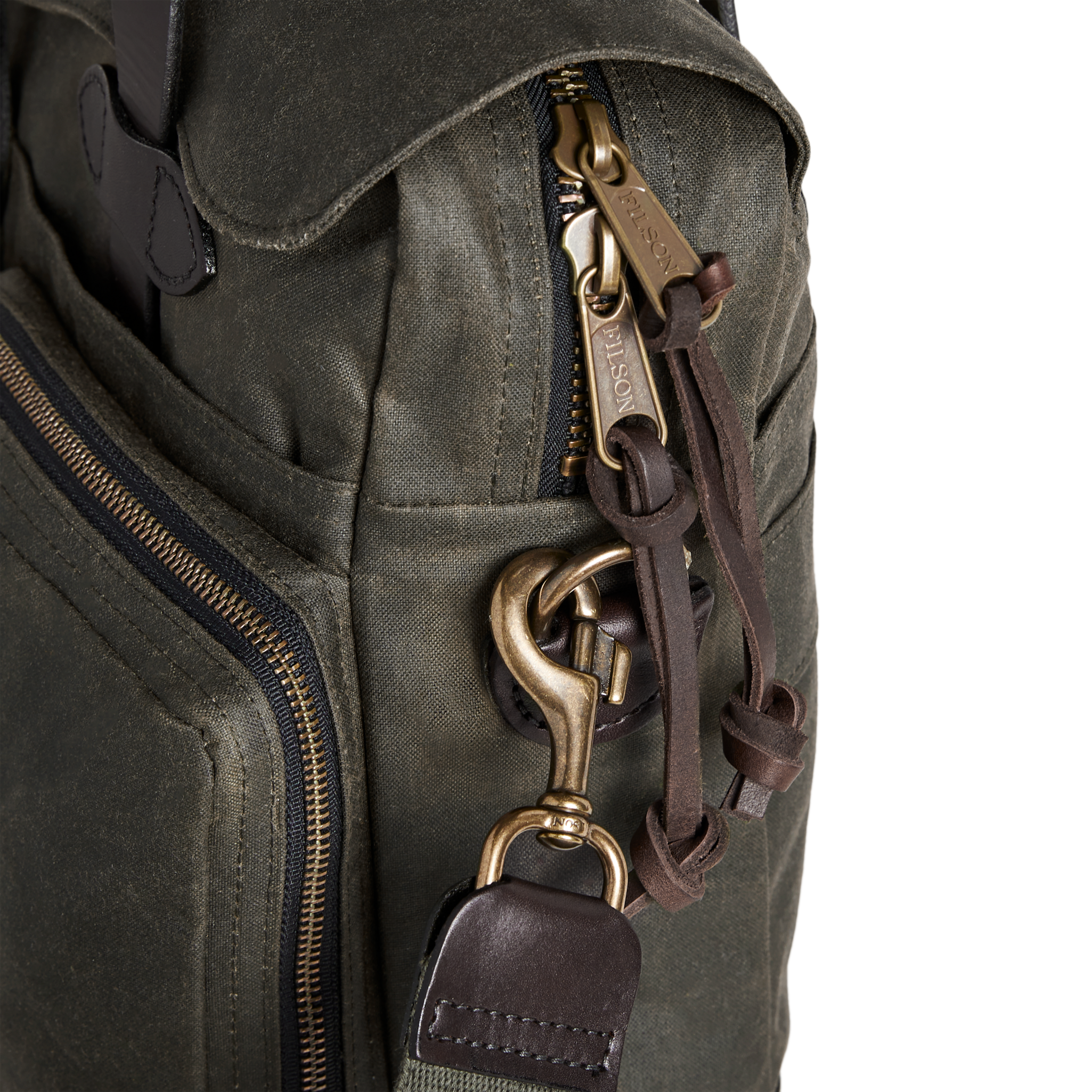 Alternate view of the Cozyhomegoodmark 24 Hour Tin Cloth Briefcase - Otter Green